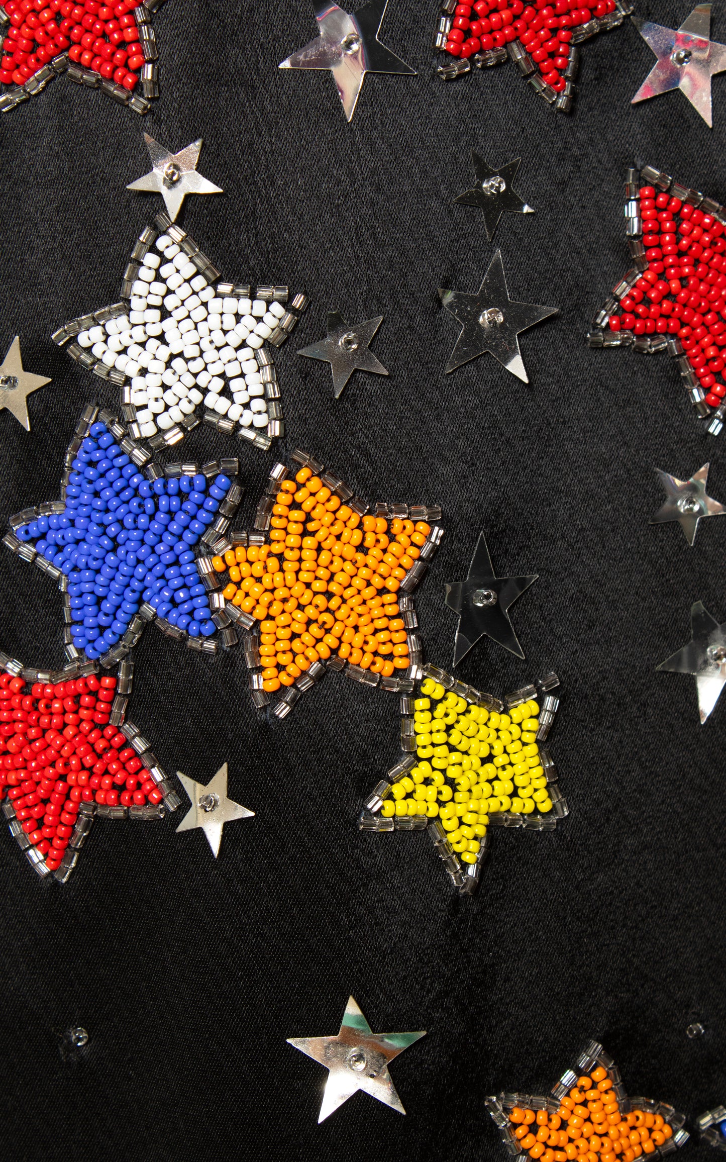 1980s Stars Novelty Beaded Sequin Party Dress | small