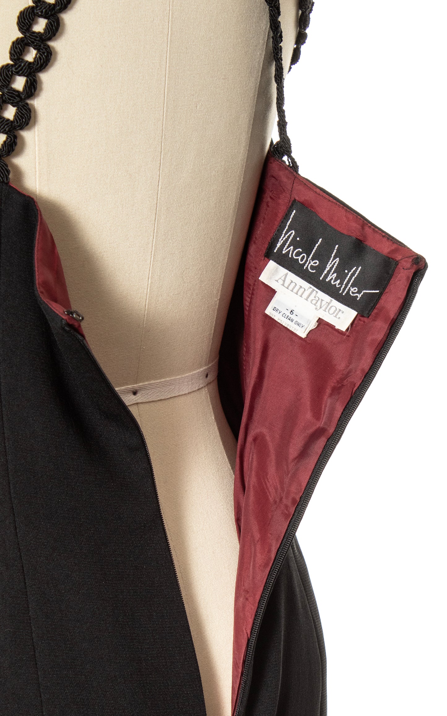 1990s NICOLE MILLER Strappy Back Wiggle Dress | small