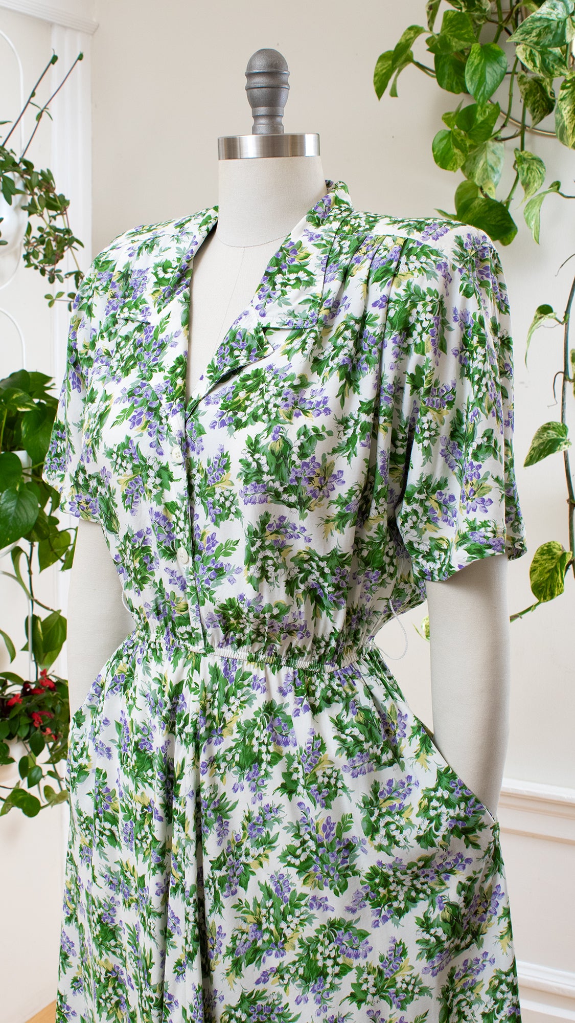 1990s CAROL ANDERSON Lily of the Valley Dress | small/medium/large