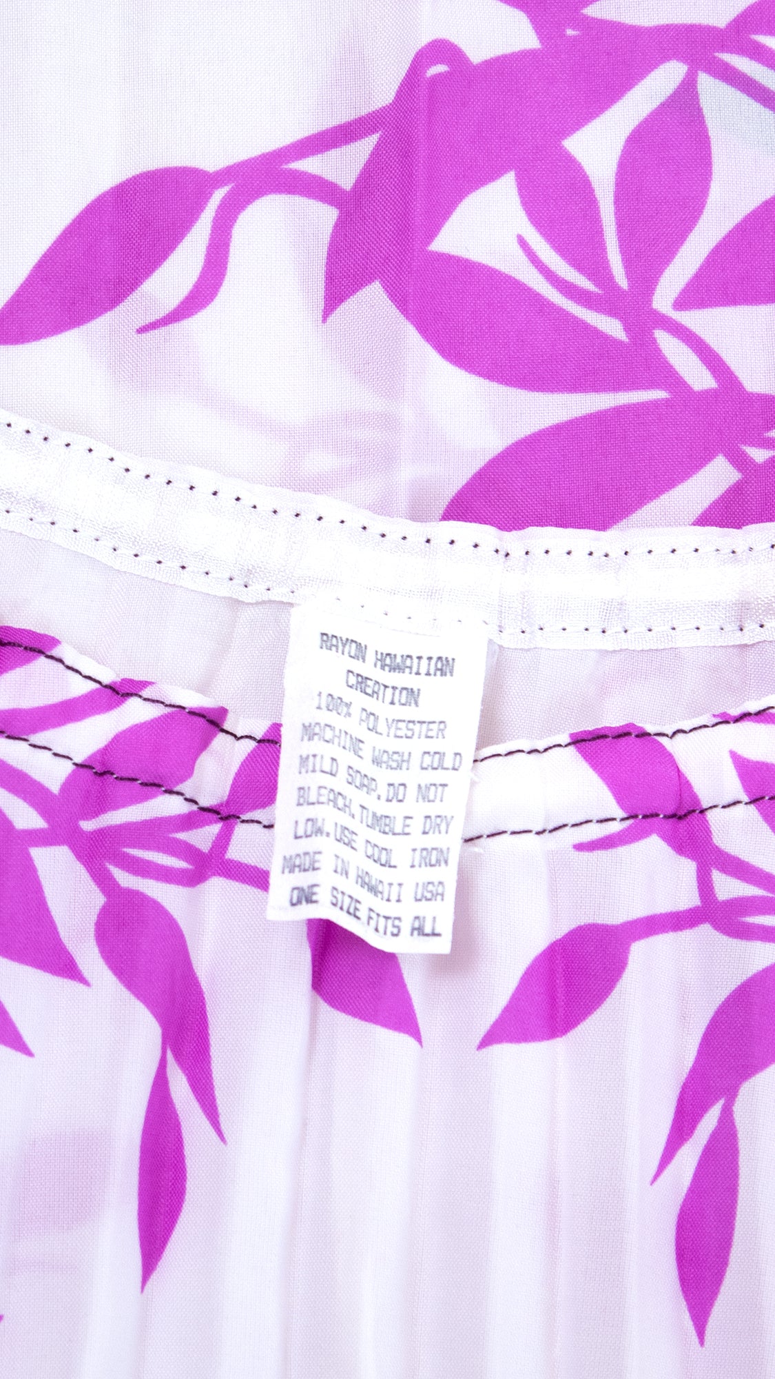 1970s Hawaiian Floral Ombré Accordion Pleated Kaftan | xs-xl