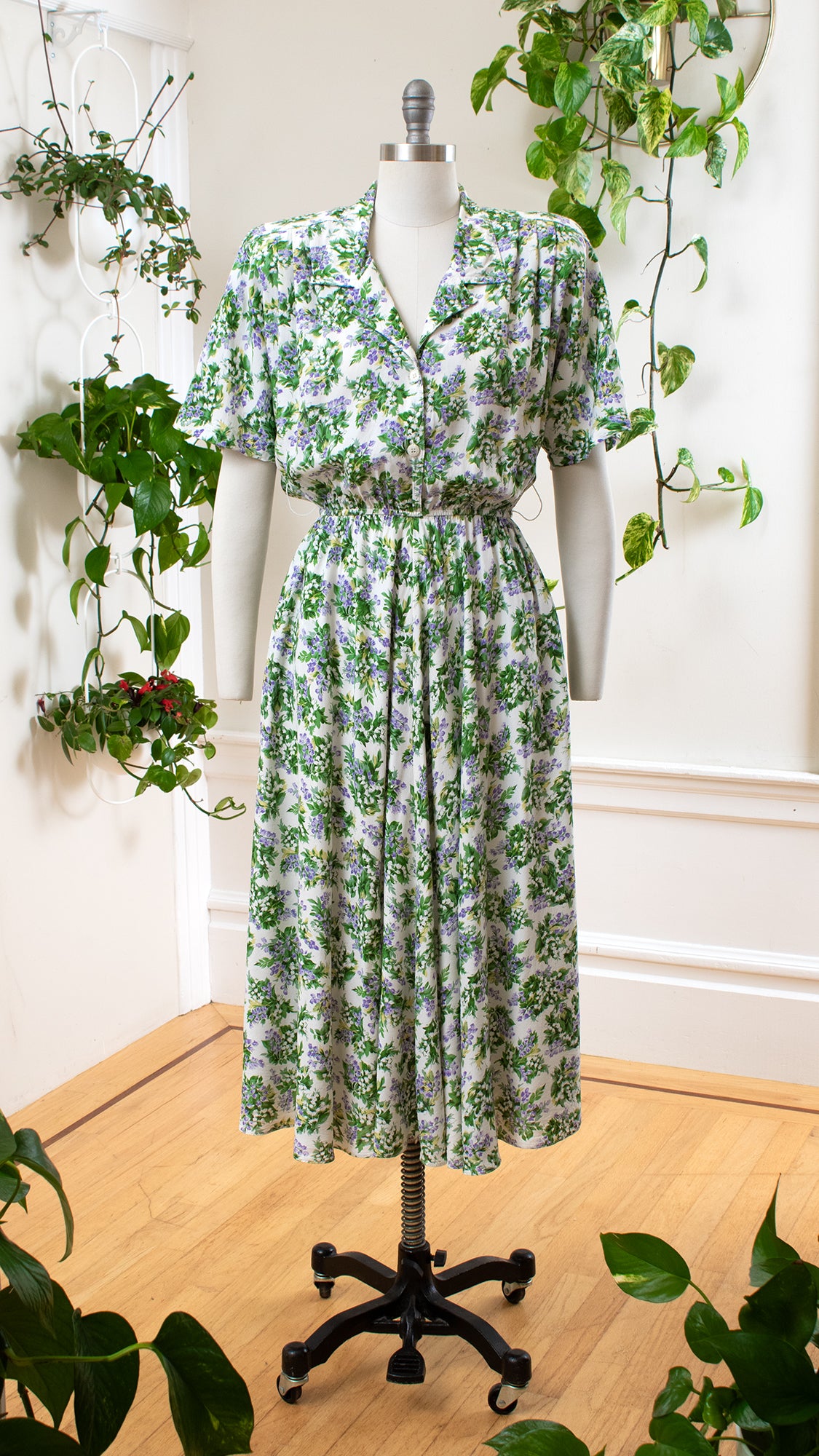 1990s CAROL ANDERSON Lily of the Valley Dress | small/medium/large