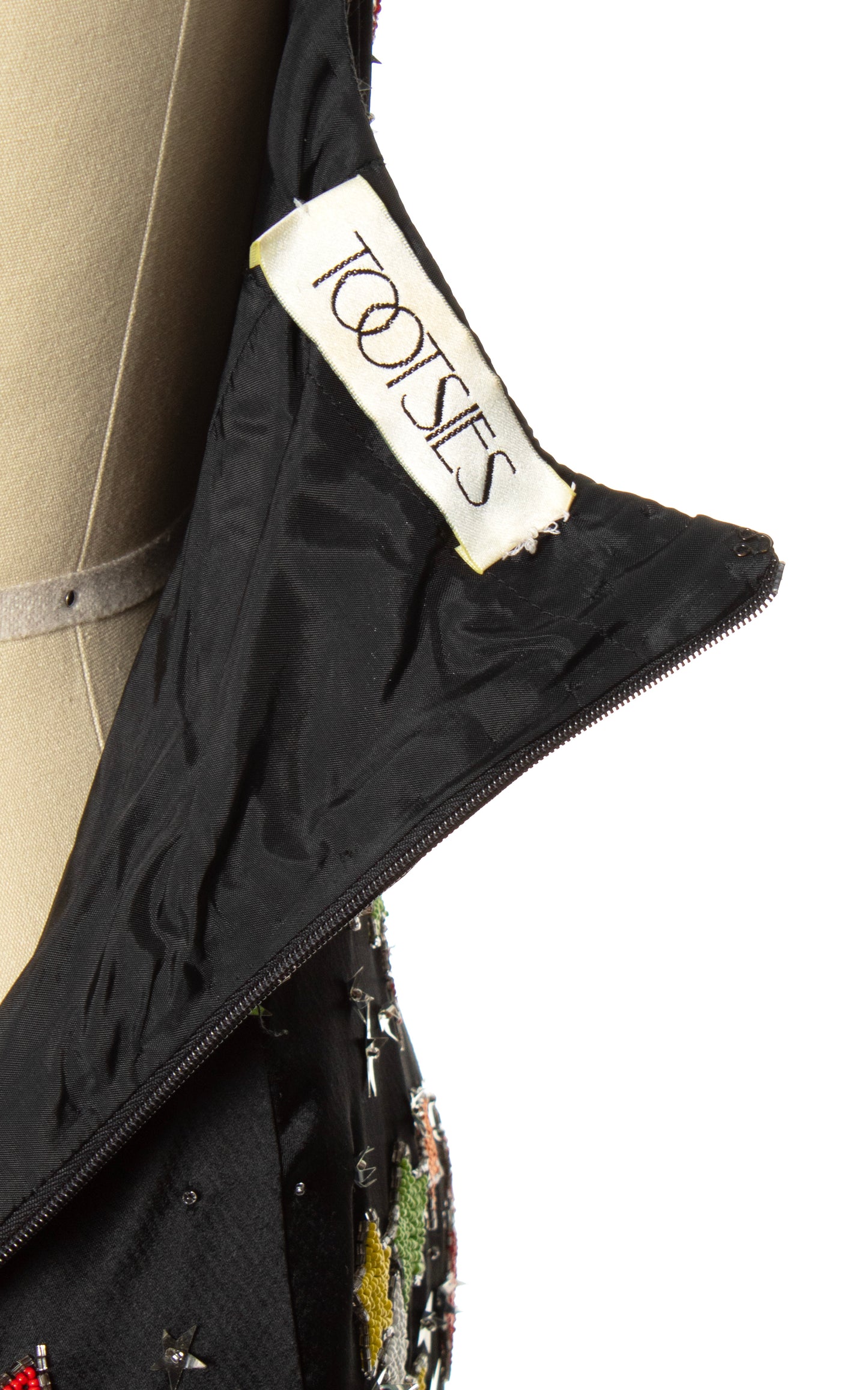 1980s Stars Novelty Beaded Sequin Party Dress | small