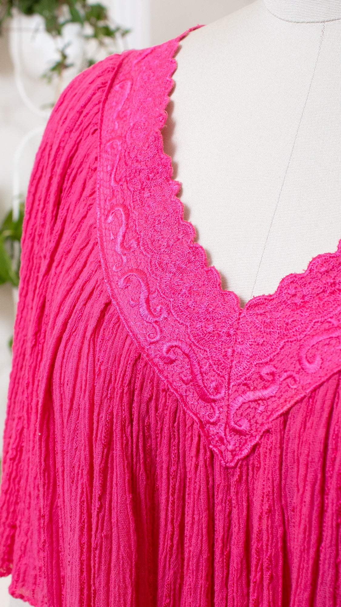 1980s 1990s Pink Gauze Angel Sleeve Tent Dress | medium/large/x-large