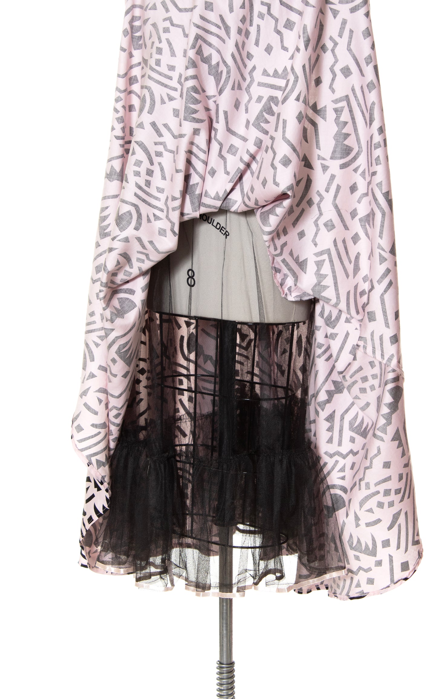 1980s does 1950s Geometric Midi Dress with Pockets | small