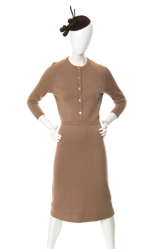 1950s Knit Italian Wool Sweater Dress | x-small/small