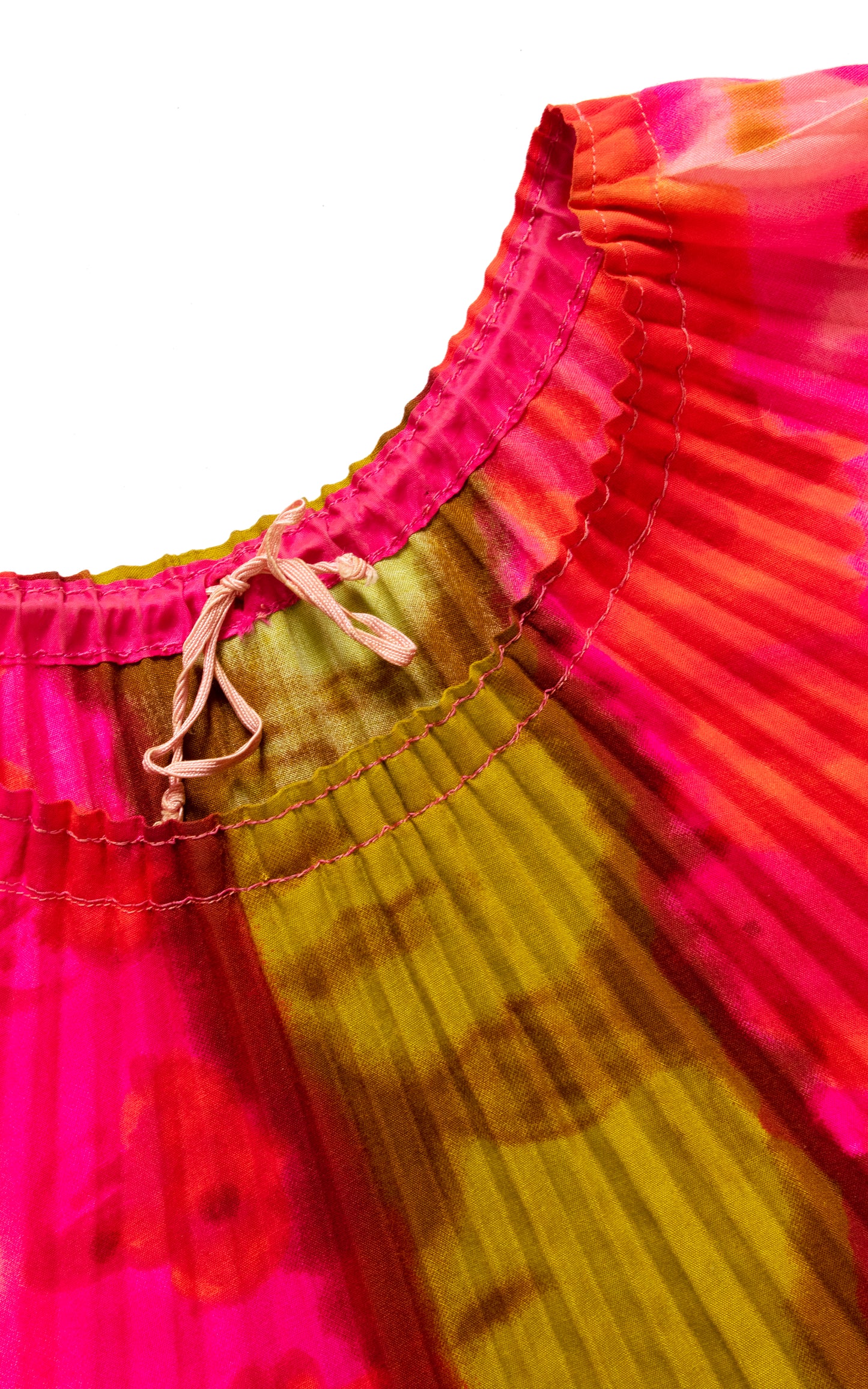 1960s 1970s Psychedelic Pleated Kaftan Top | x-small/small/medium/large/x-large