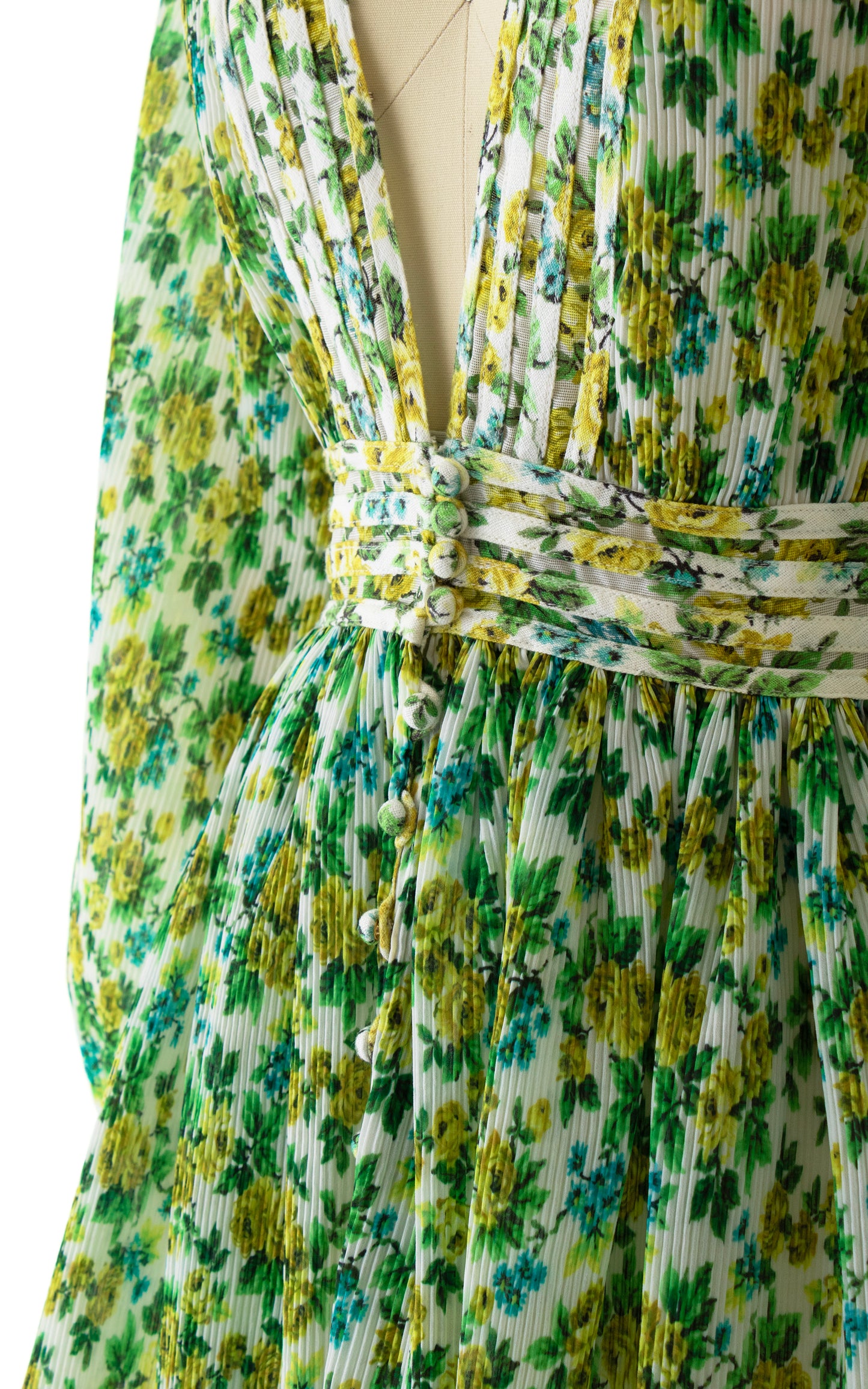 Modern ZIMMERMANN Deadstock Pleated Floral Dress | x-small/small