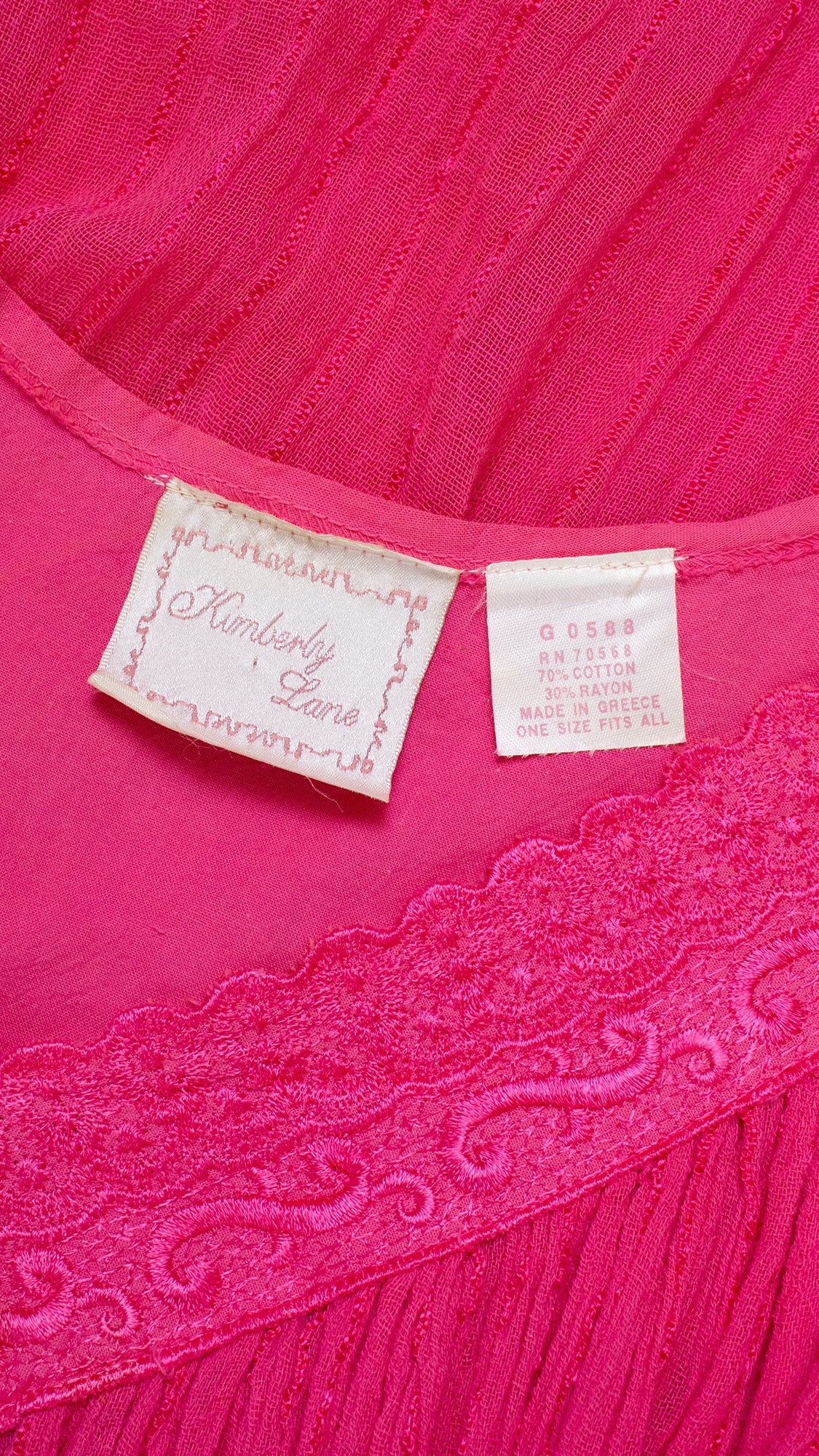 1980s 1990s Pink Gauze Angel Sleeve Tent Dress | medium/large/x-large