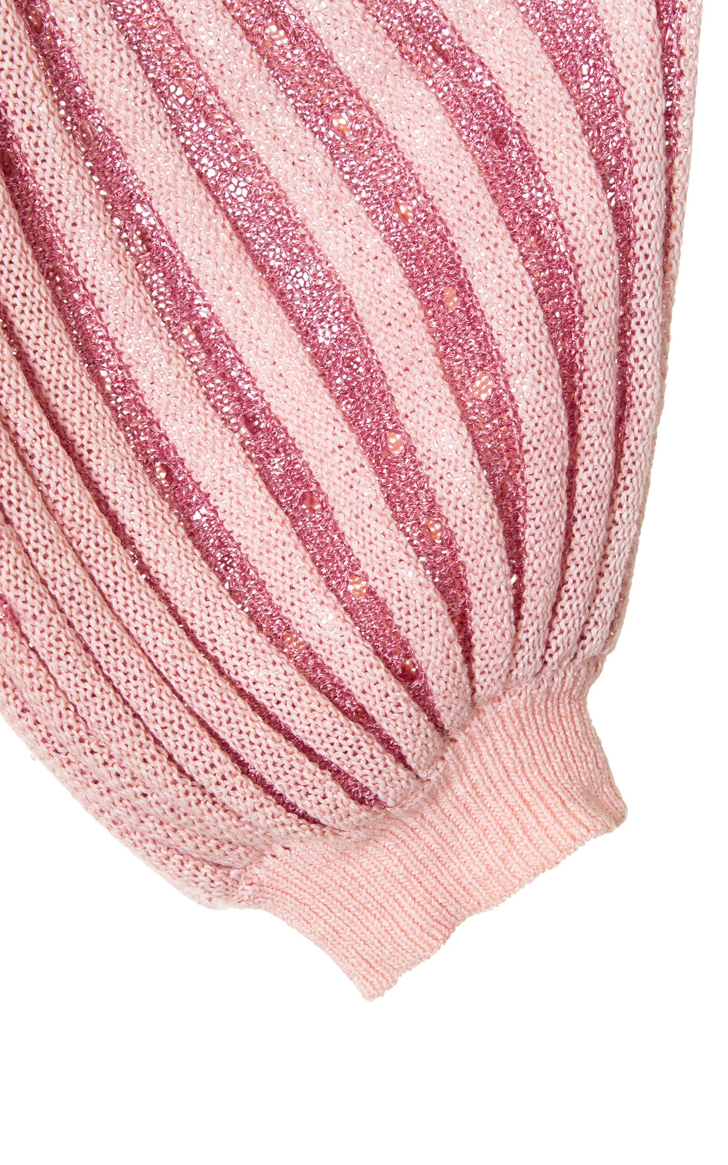 1980s Metallic Pink Balloon Sleeve Sweater Top | medium/large