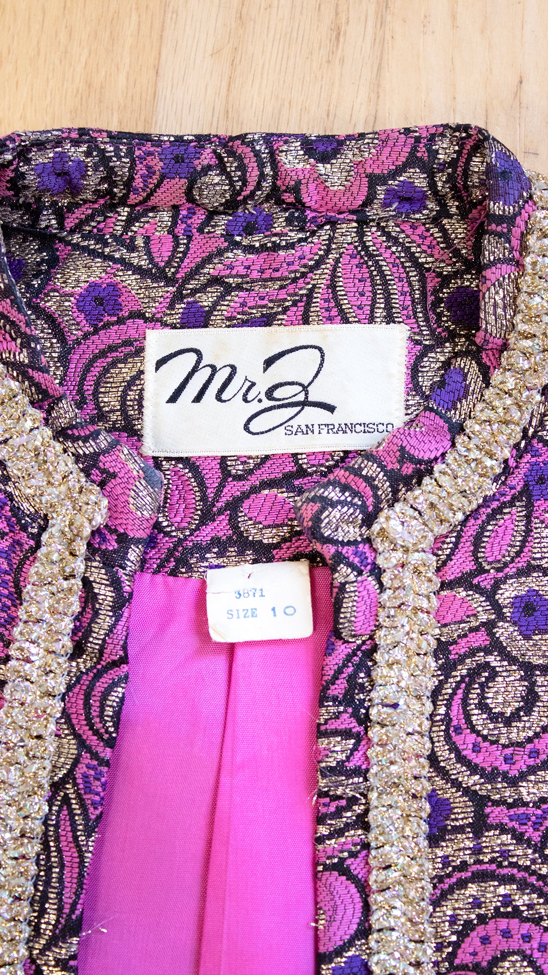 1960s Psychedelic Metallic Floral Jacket | small