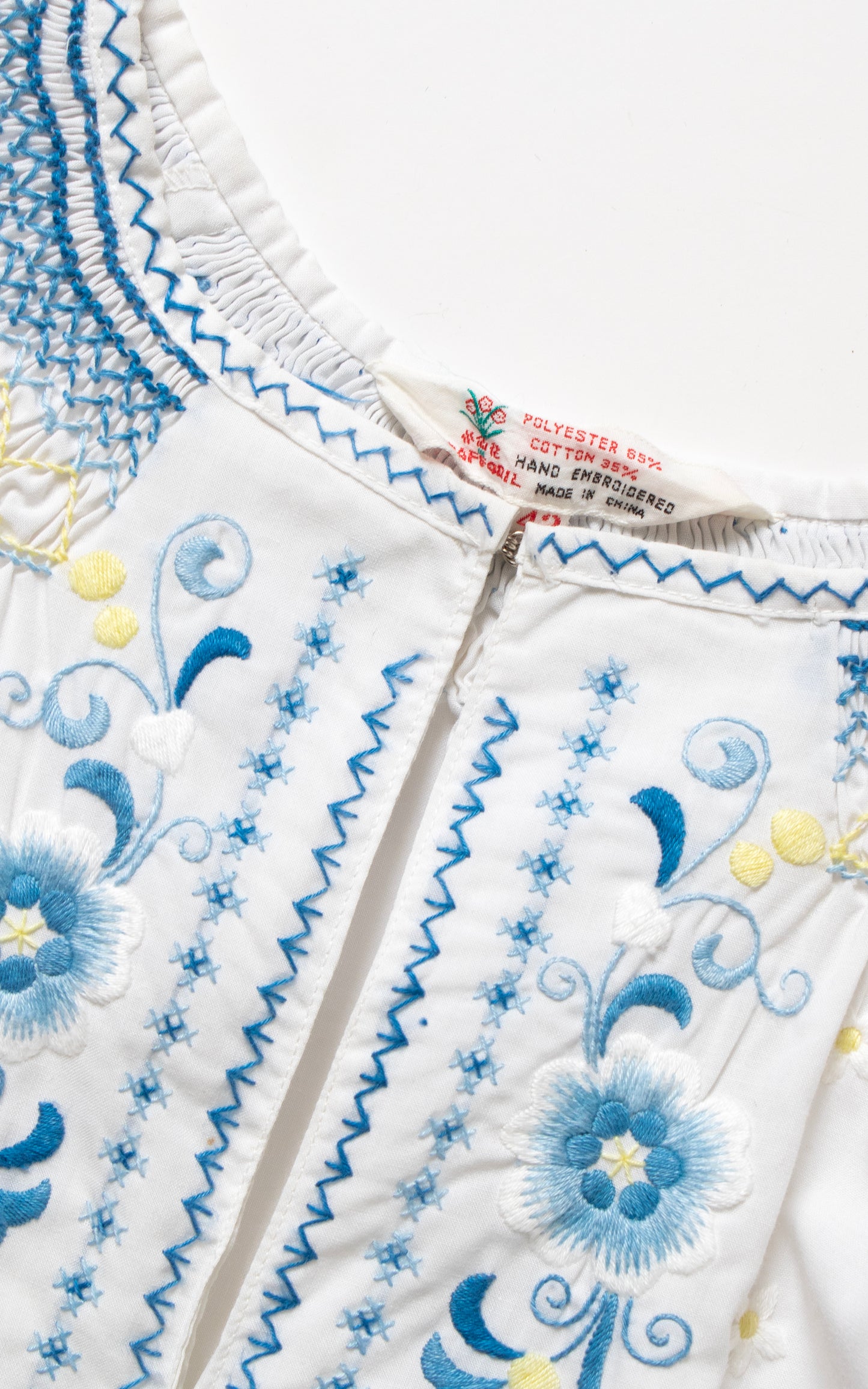 1970s Hand Embroidered Peasant Top | large