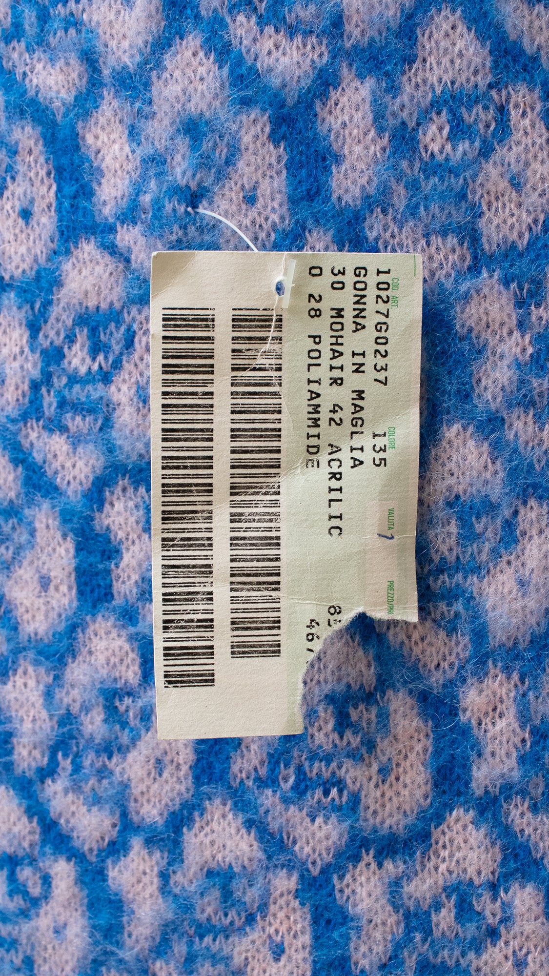 1980s DEADSTOCK BENETTON Blue Mohair Skirt | small/medium/large