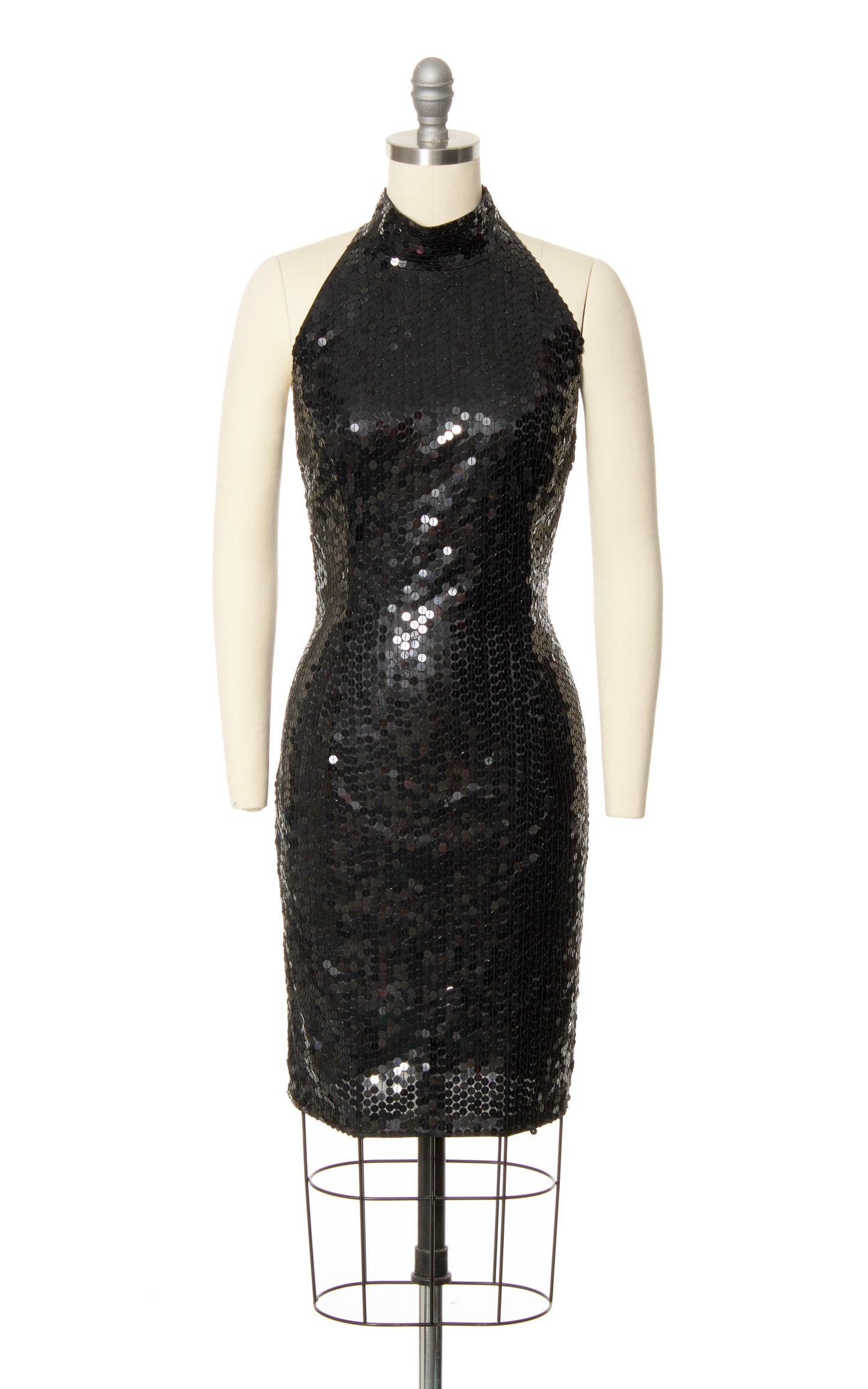 1990s Sequin Open Back Party Dress | small/medium/large