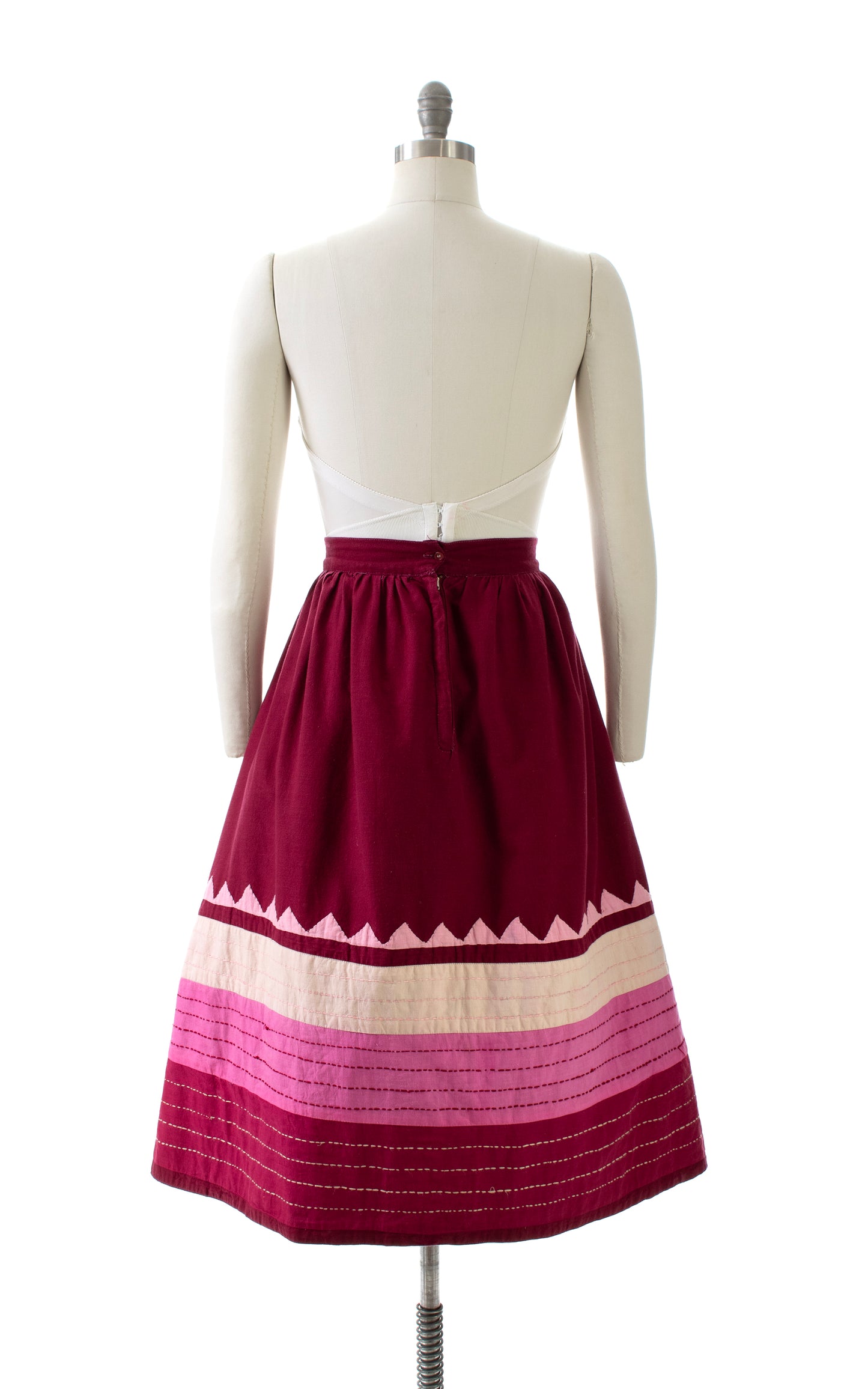 1970s Hand-Quilted Appliqué Skirt | medium