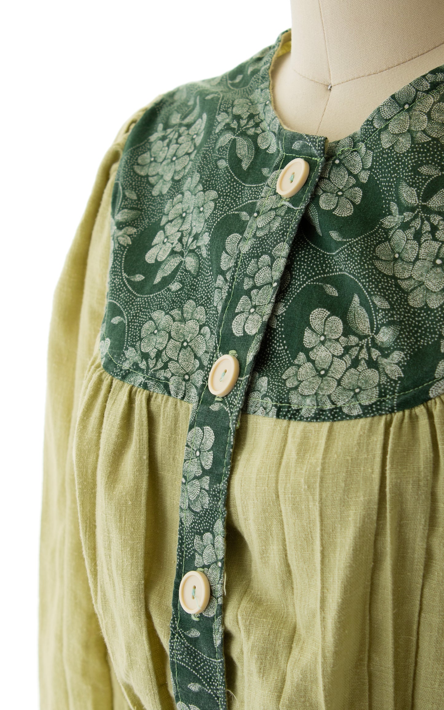 1970s Floral Gauze Blouse | x-small/small