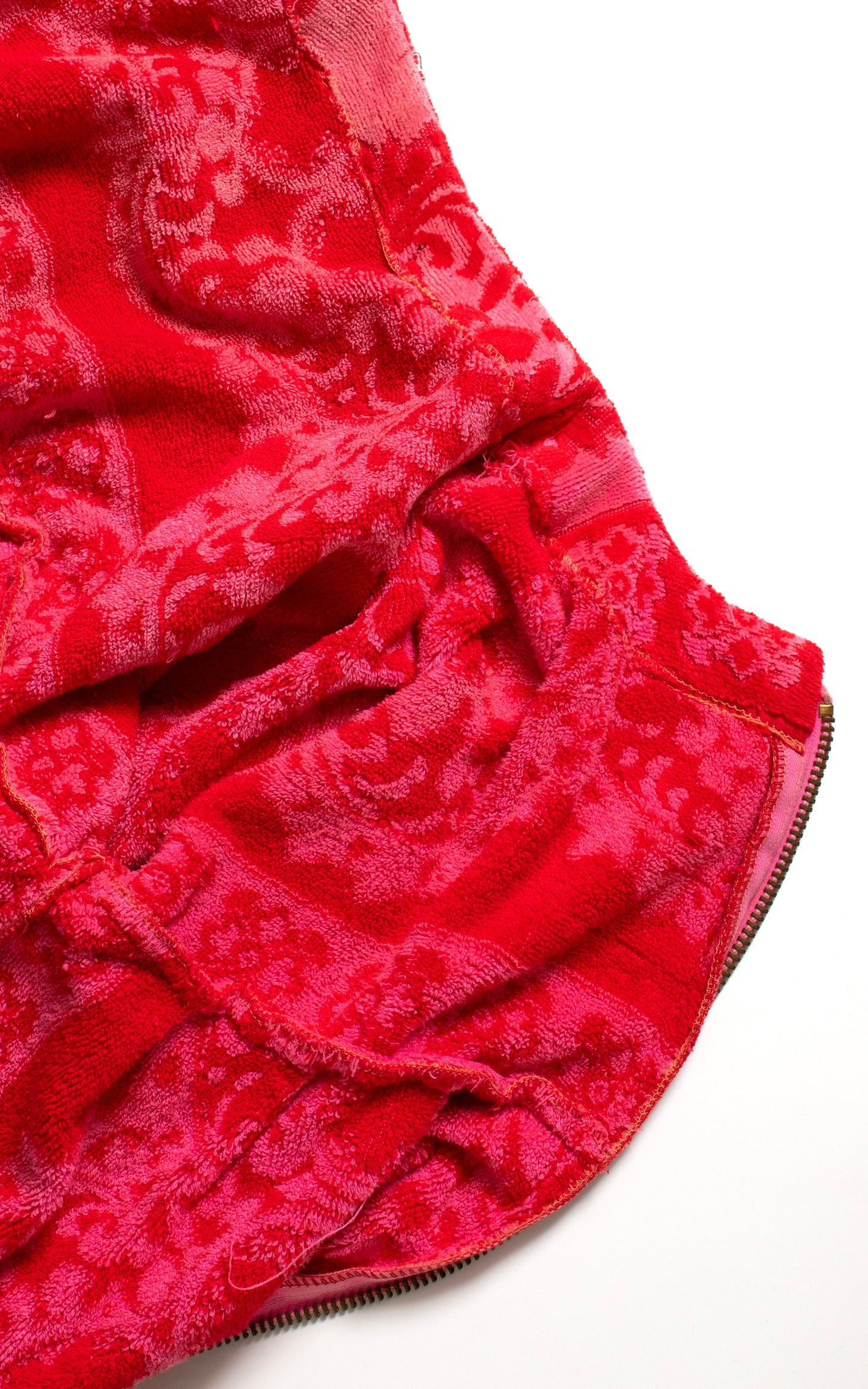 1960s 1970s Floral Towel Swimsuit Coverup | small/medium/large