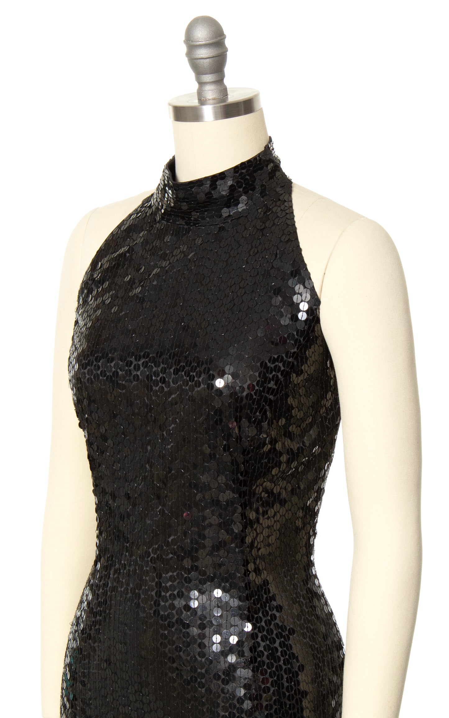 1990s Sequin Open Back Party Dress | small/medium/large