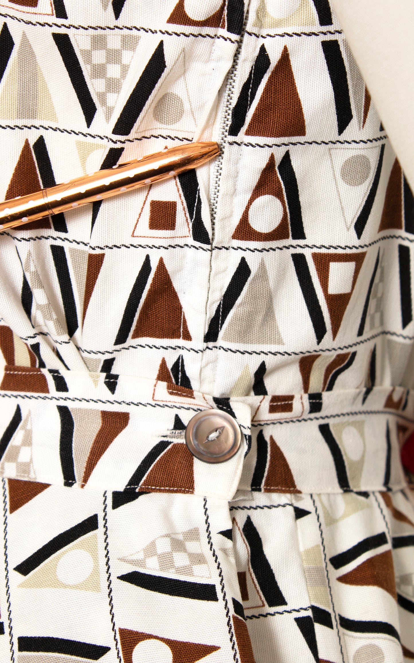 1960s Nautical Flags Novelty Print Top & Skirt Set | medium