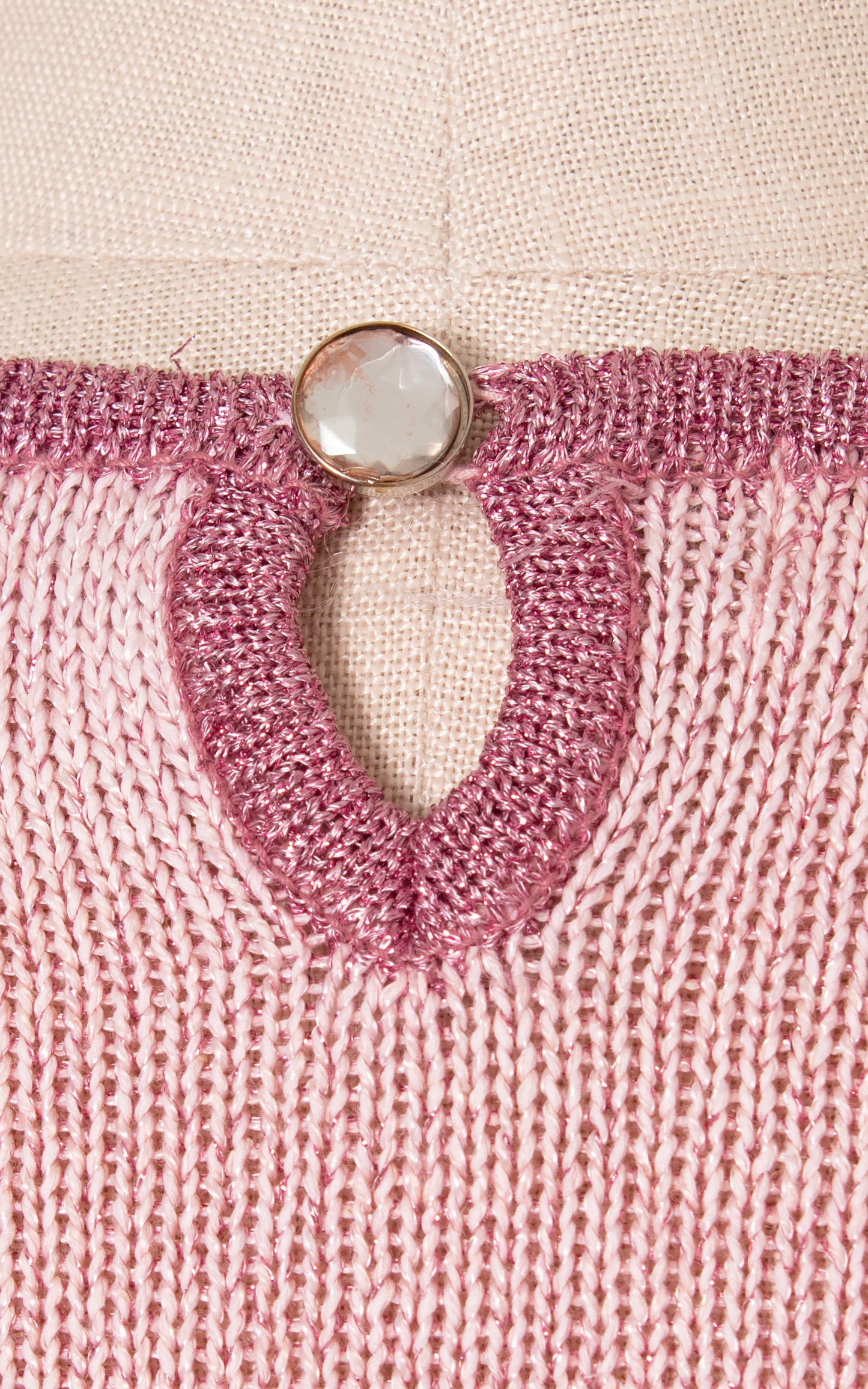 1980s Metallic Pink Balloon Sleeve Sweater Top | medium/large