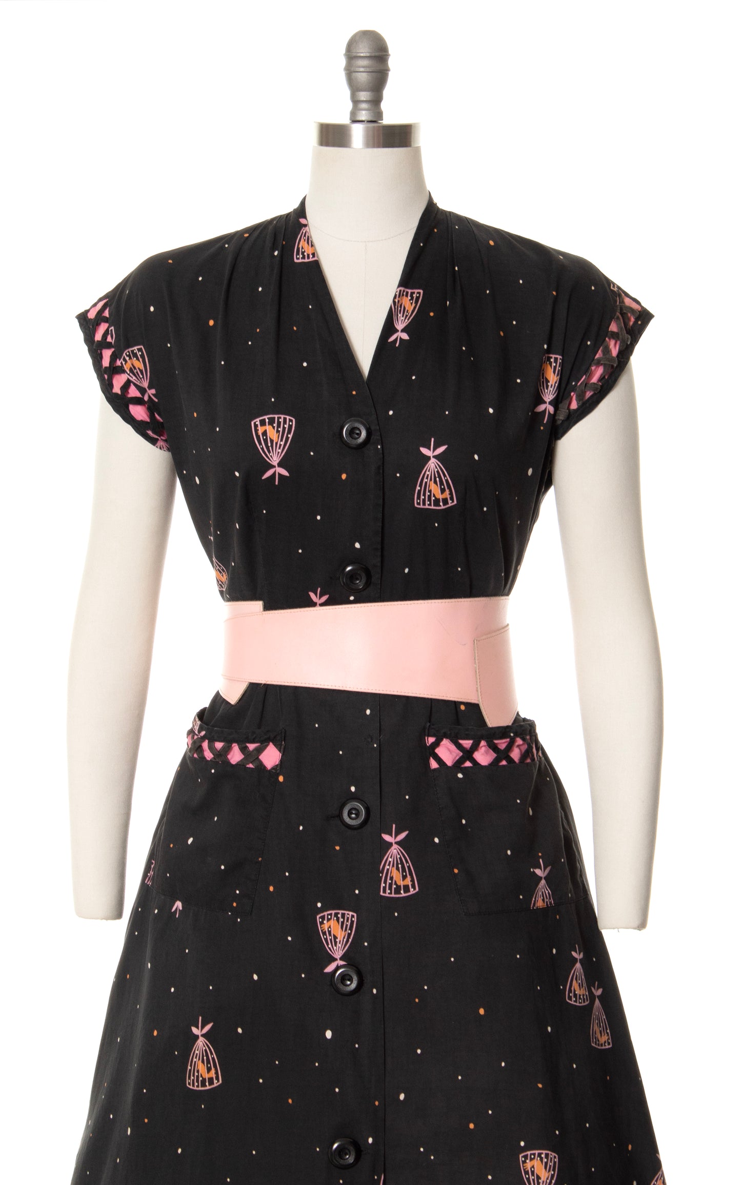 Vintage Pink Asymmetrical Cinch Belt | medium/large