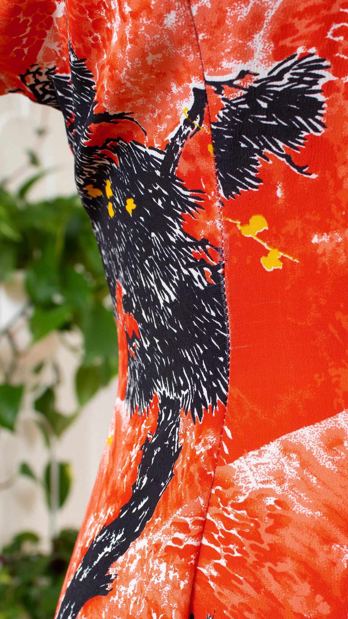 1950s Novelty Print Cold Rayon Pake Muu | small