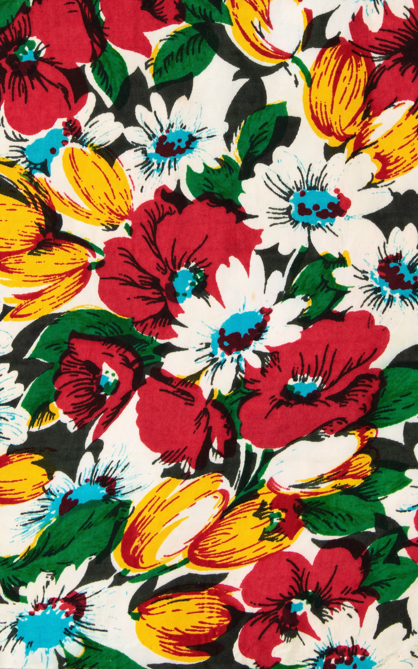 1940s Floral Rayon Skirt | small