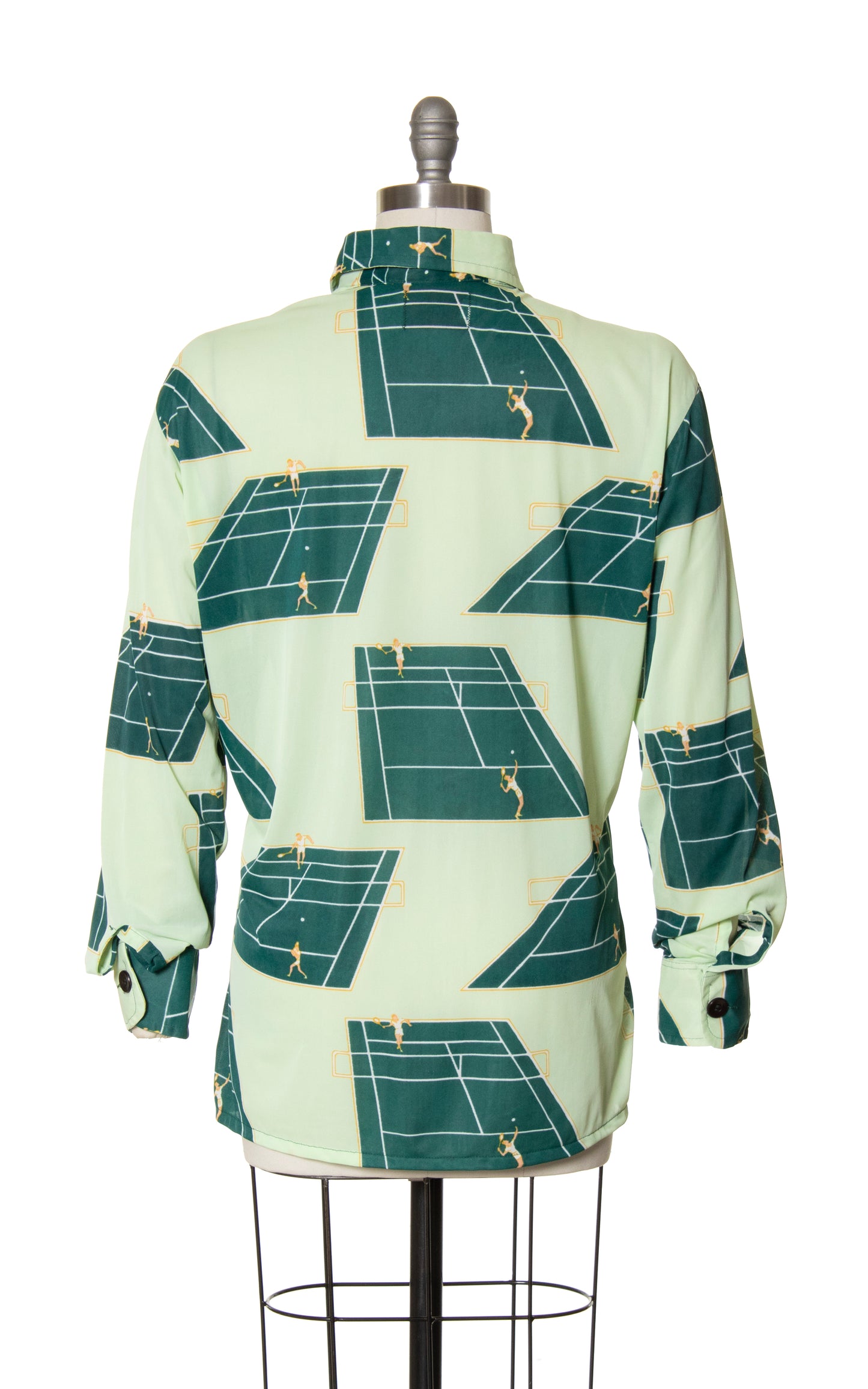 1970s Tennis Novelty Print Blouse | women's x-large / men's large