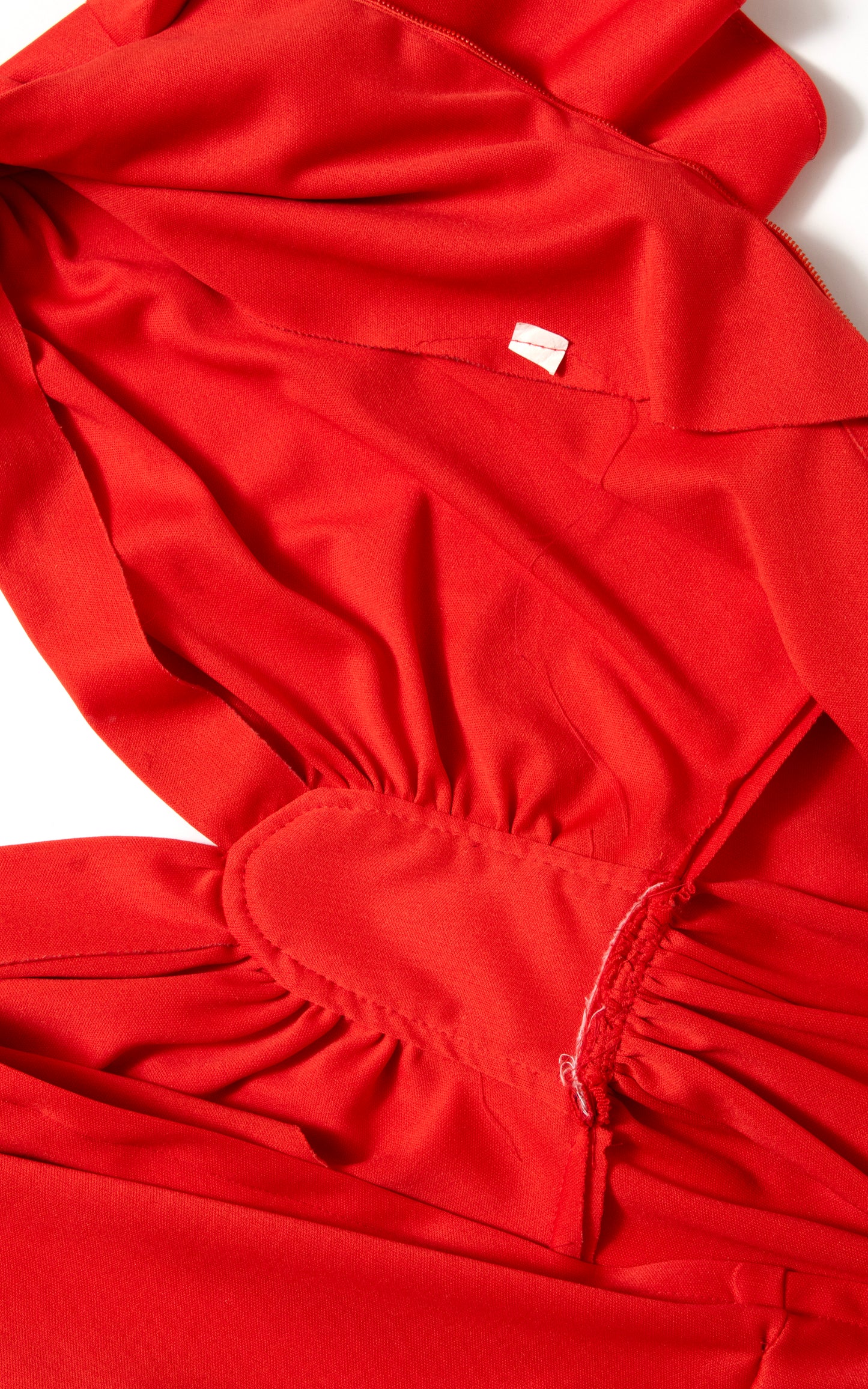 1970s Flutter Sleeve Tie Waist Maxi Dress | small