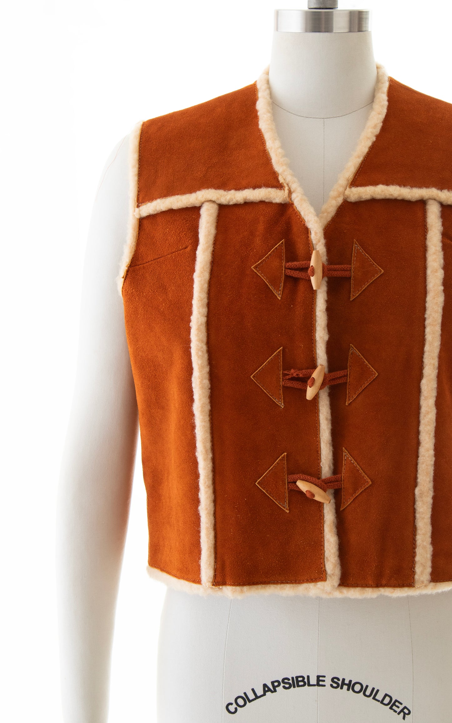 1970s Shearling & Suede Vest | medium