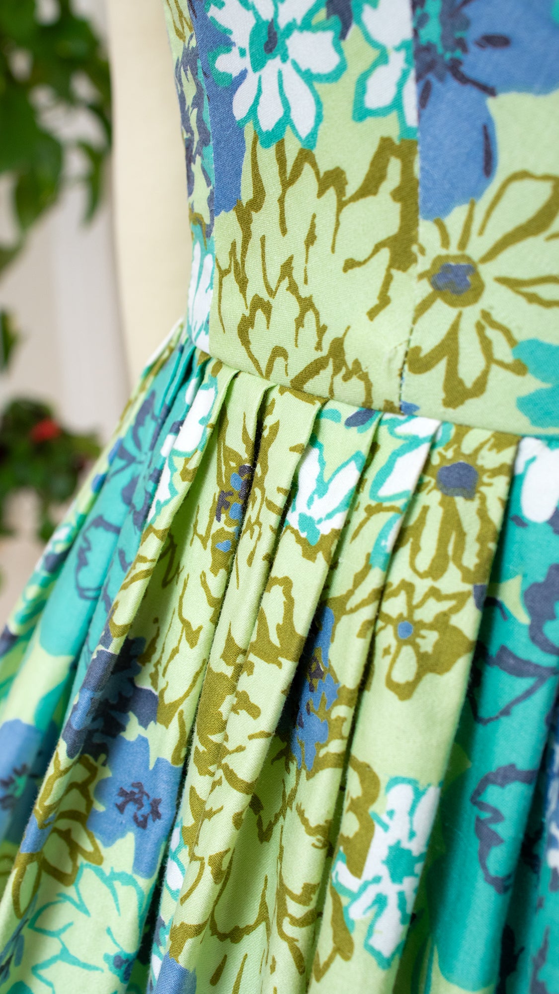 NEW ⭐️ 1950s Floral Cotton Sundress | x-small/small