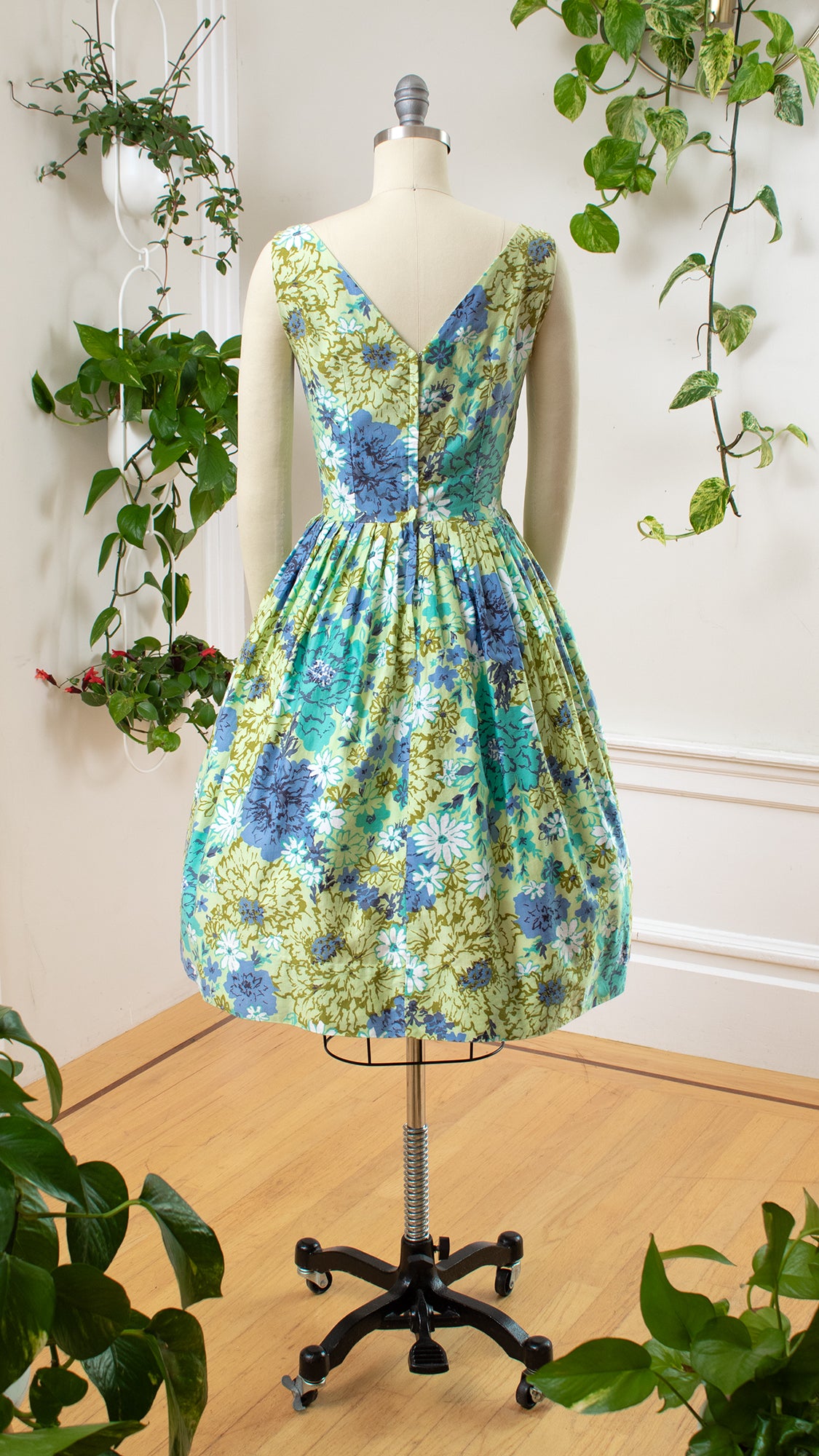 NEW ⭐️ 1950s Floral Cotton Sundress | x-small/small