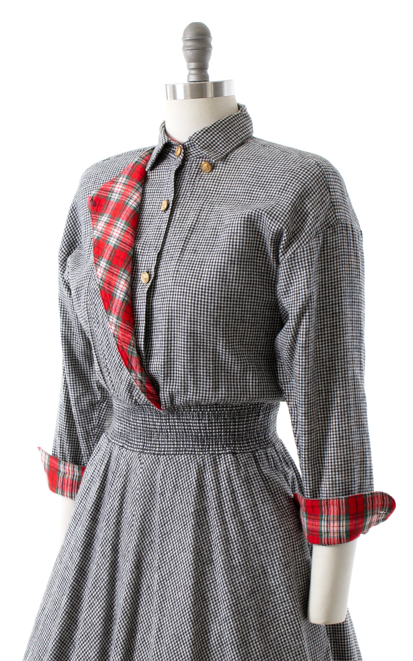 1980s 1990s CAROL ANDERSON Flannel Dress (small/medium)