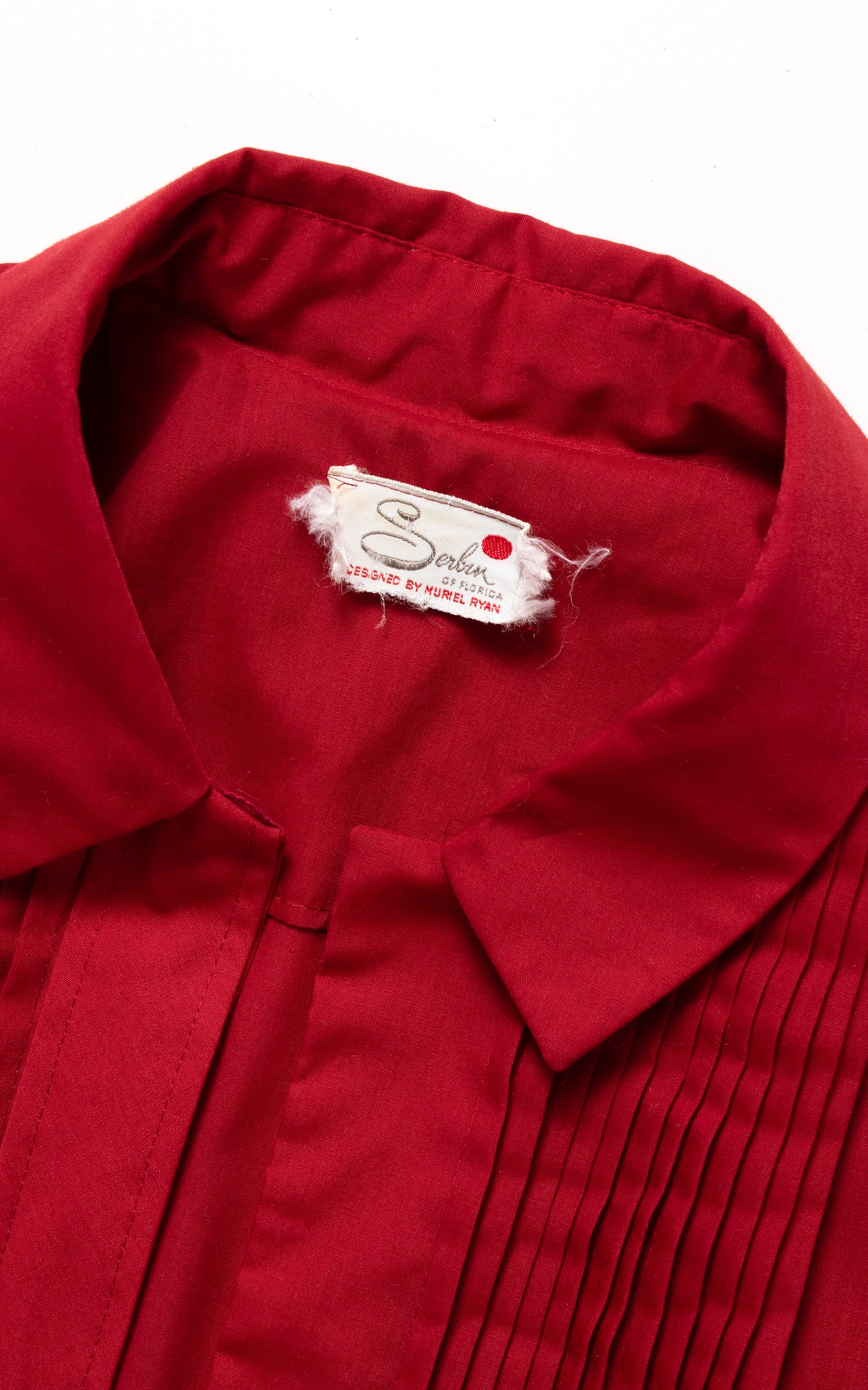 1960s Dark Red Shirtwaist Dress | large