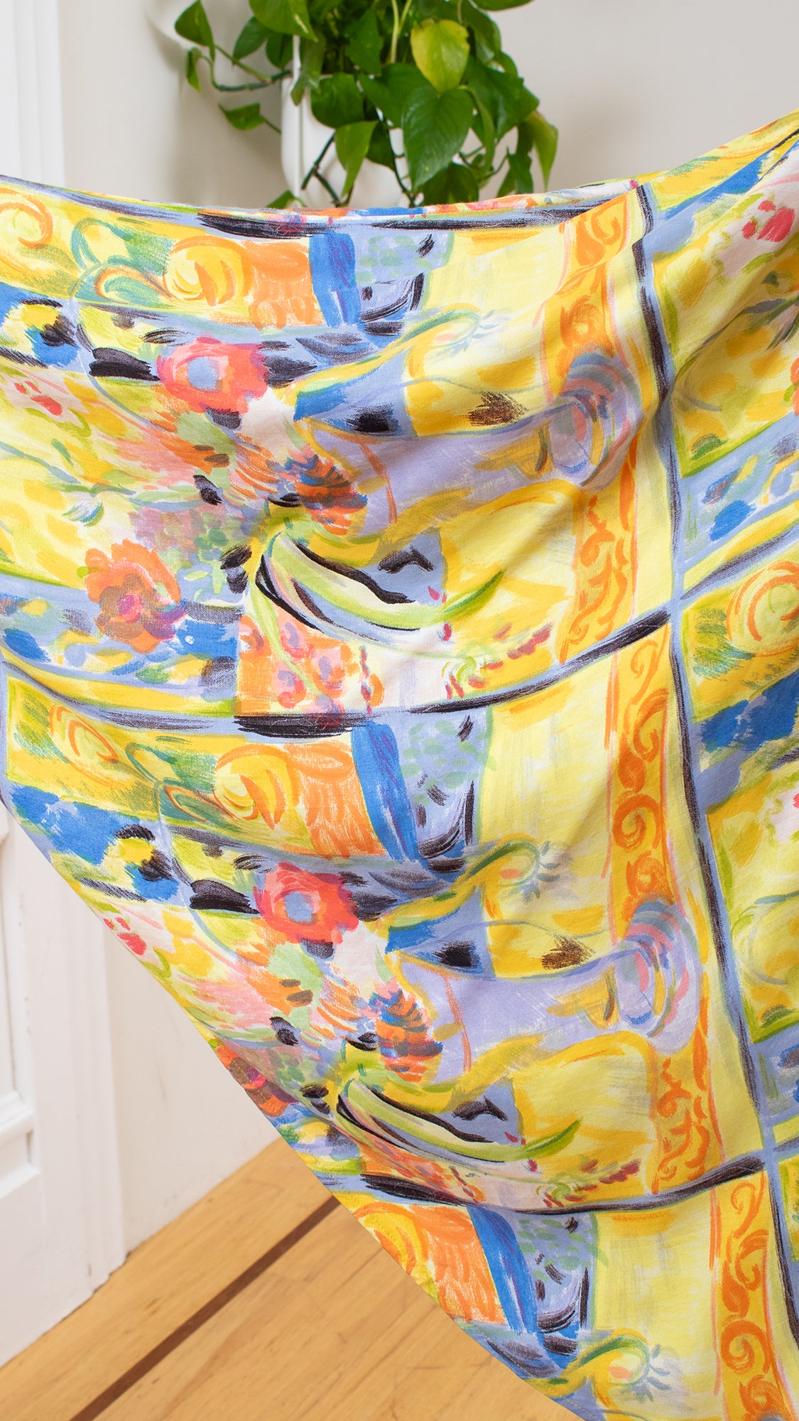 1980s Floral Still Life Novelty Print Circle Skirt | small