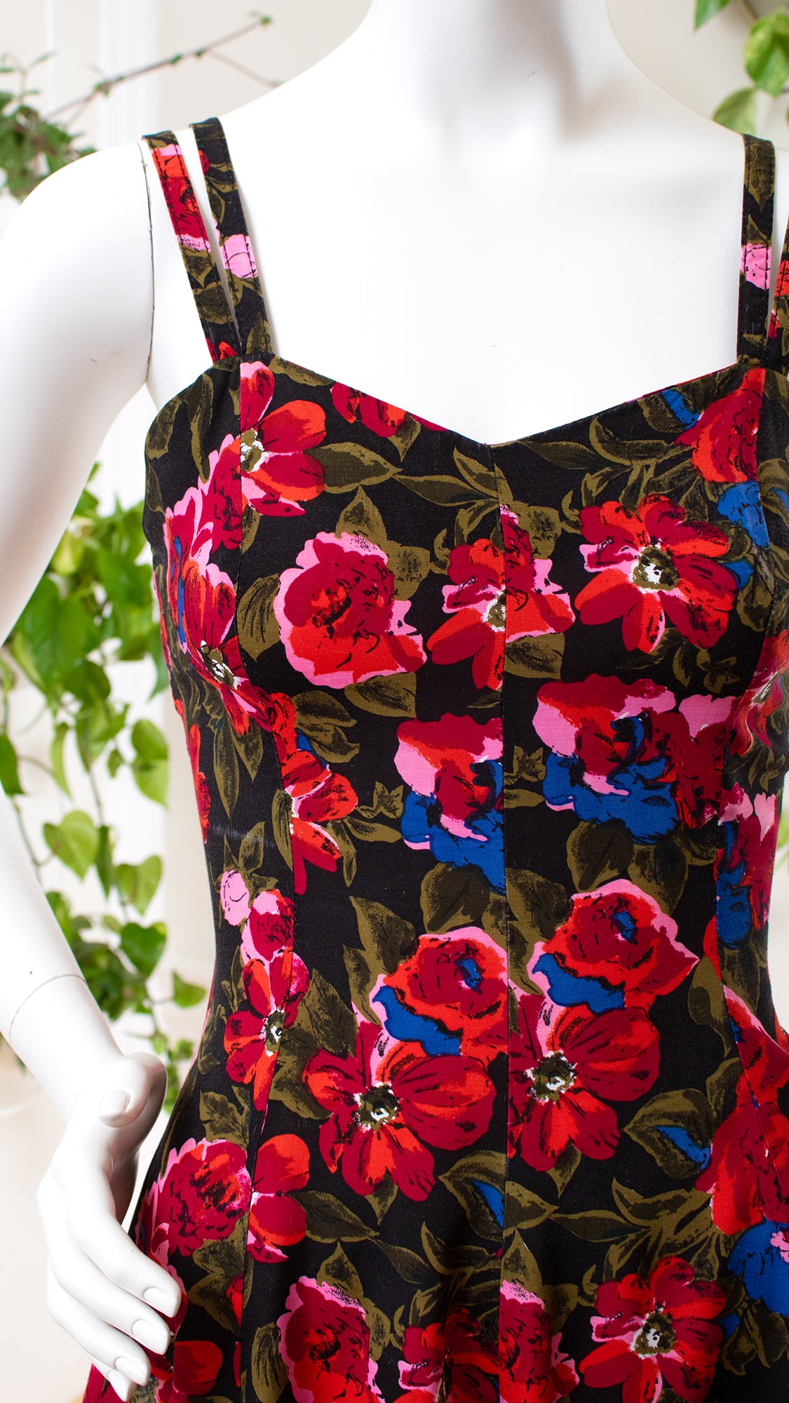 1990s ALL THAT JAZZ Floral Rayon Romper | small/medium