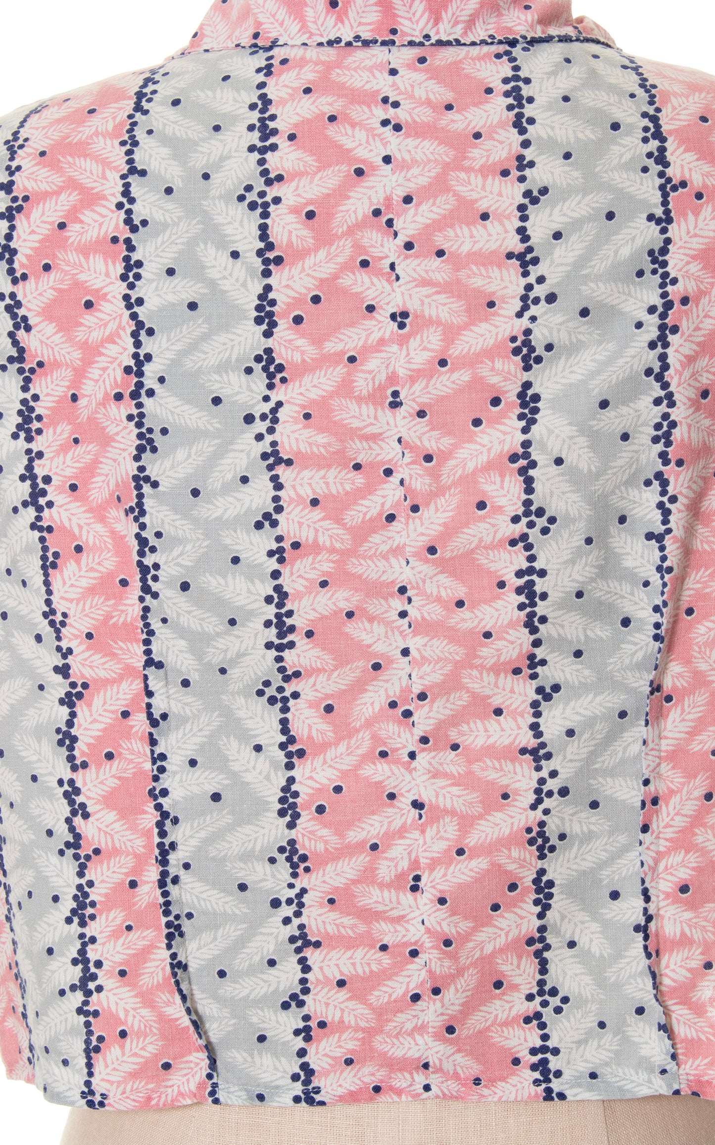 1940s Floral Cotton Blouse | x-large