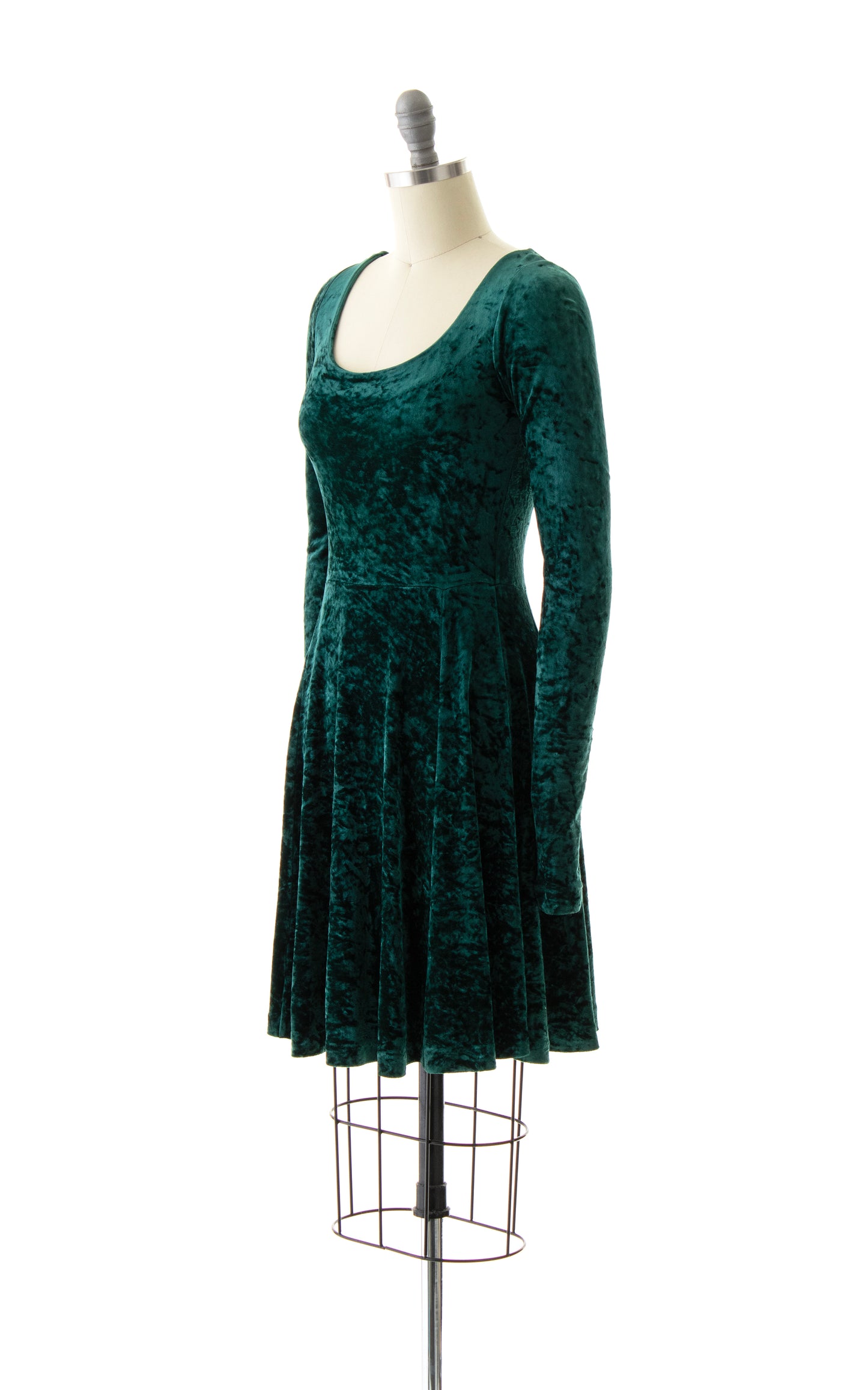 1990s BETSEY JOHNSON Crushed Velvet Skater Dress | x-small