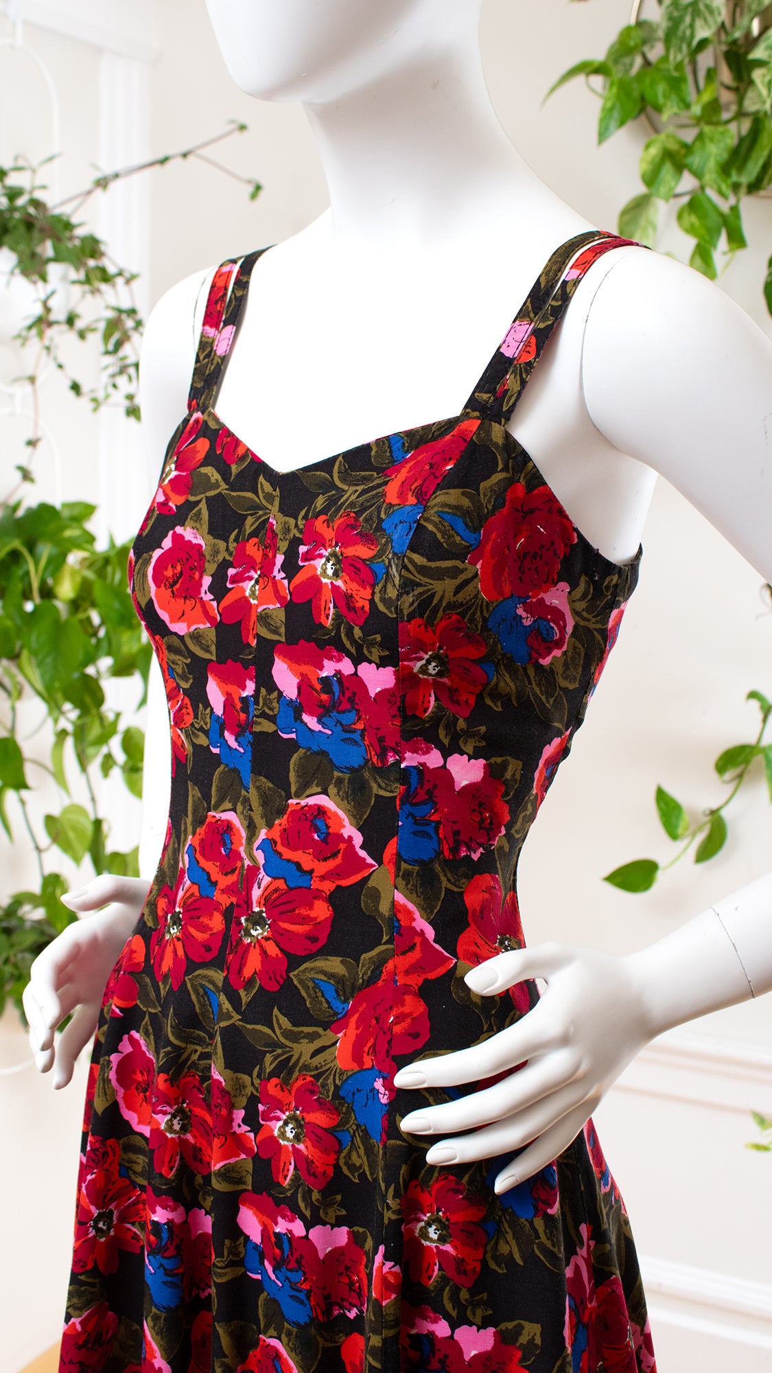 1990s ALL THAT JAZZ Floral Rayon Romper | small/medium