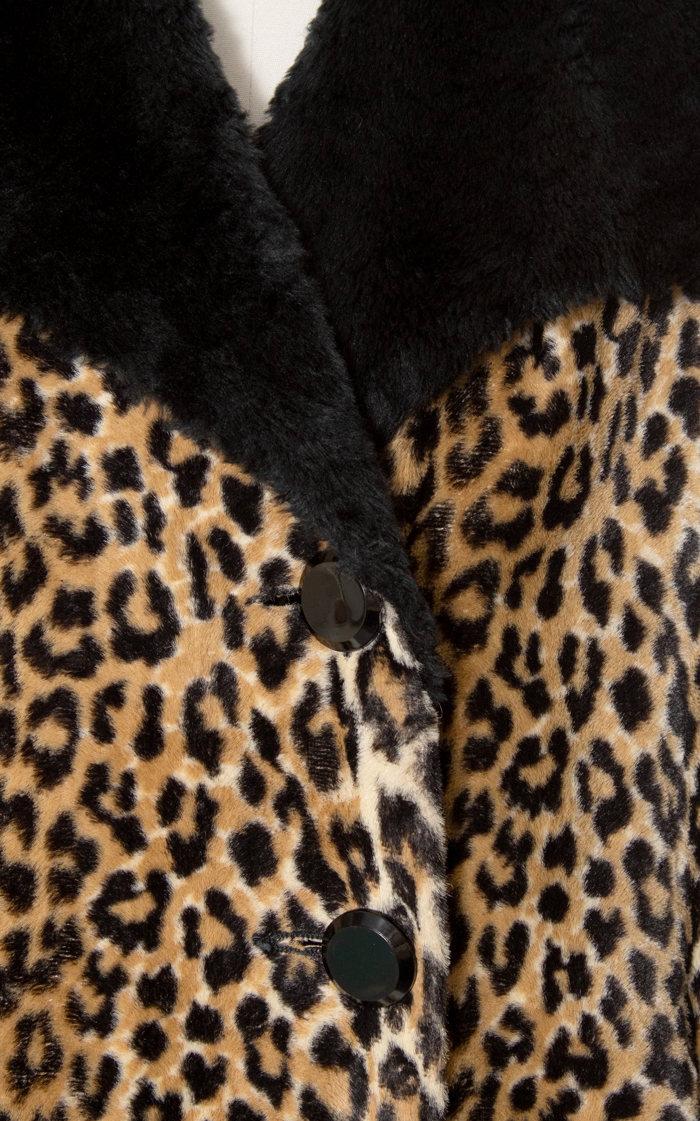 1960s 1970s Leopard Print Faux Fur Coat | large/x-large