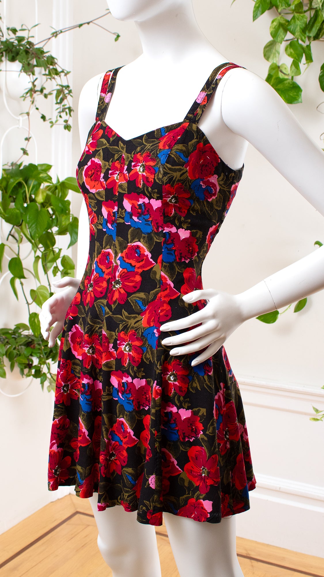 1990s ALL THAT JAZZ Floral Rayon Romper | small/medium