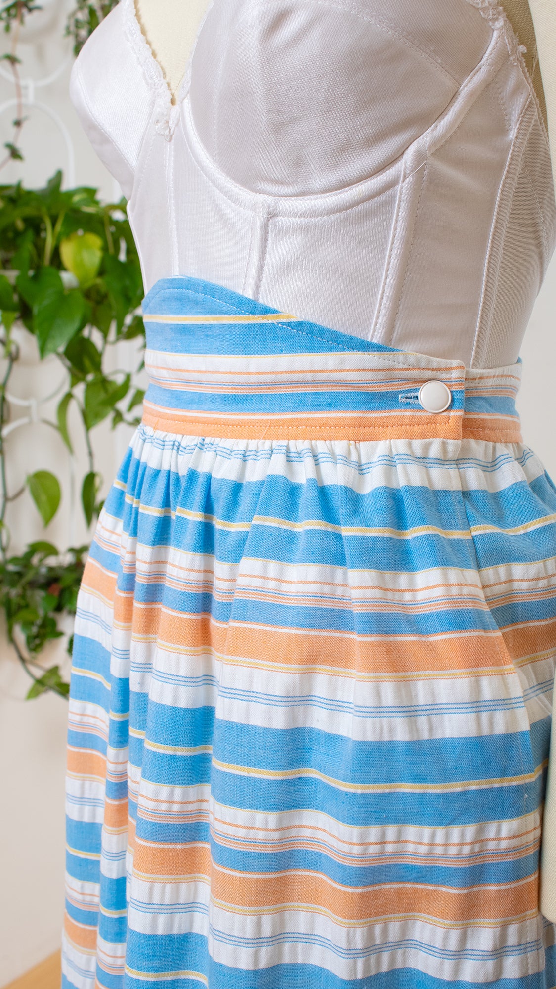 1970s COURRÈGES Deadstock Striped Skirt | small