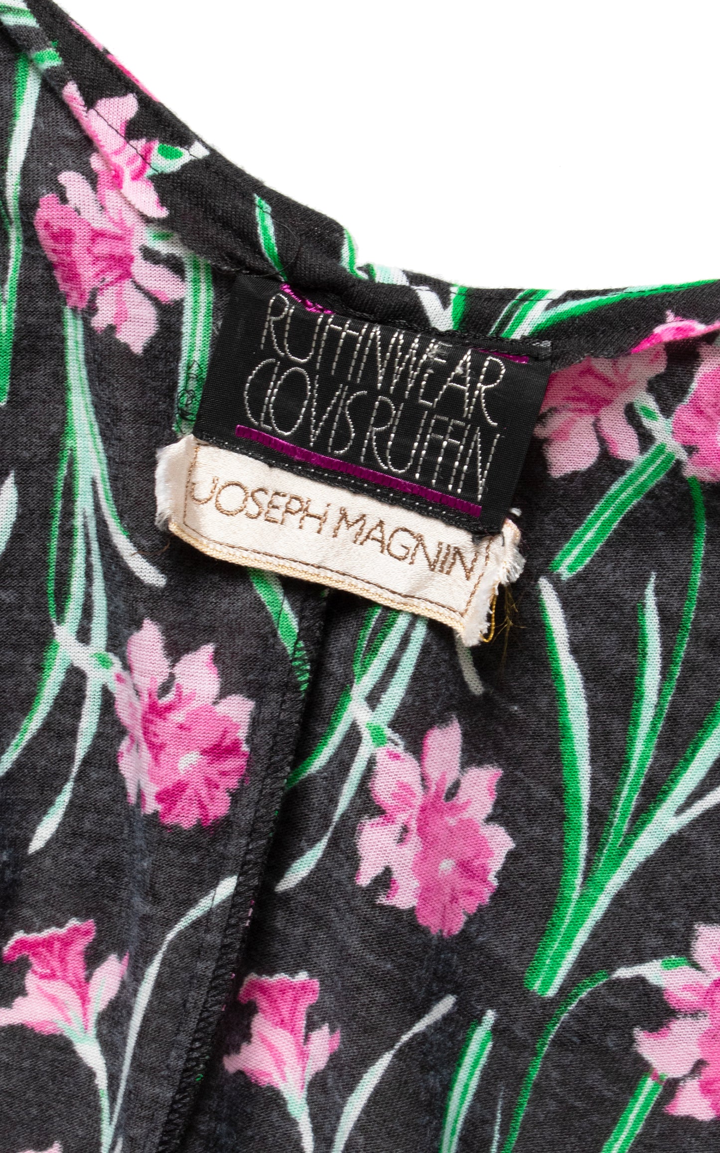 1970s Floral Cotton Jersey Wrap Dress | x-small/small