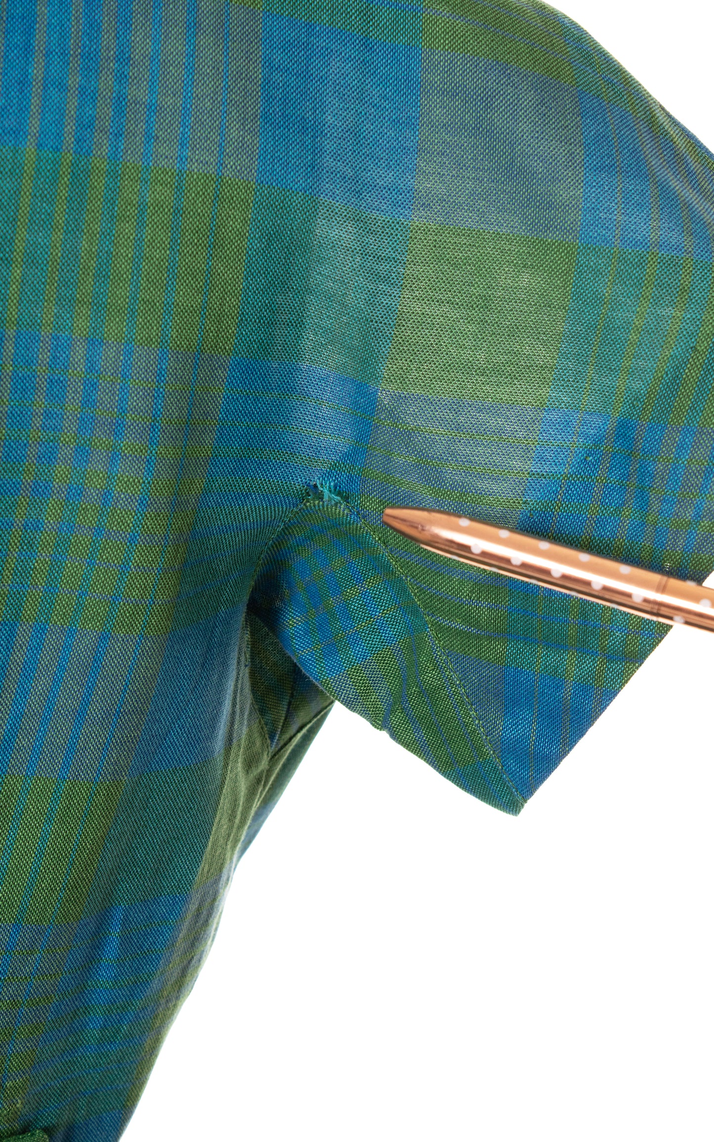 1960s Plaid Bow Back Dress | small/medium