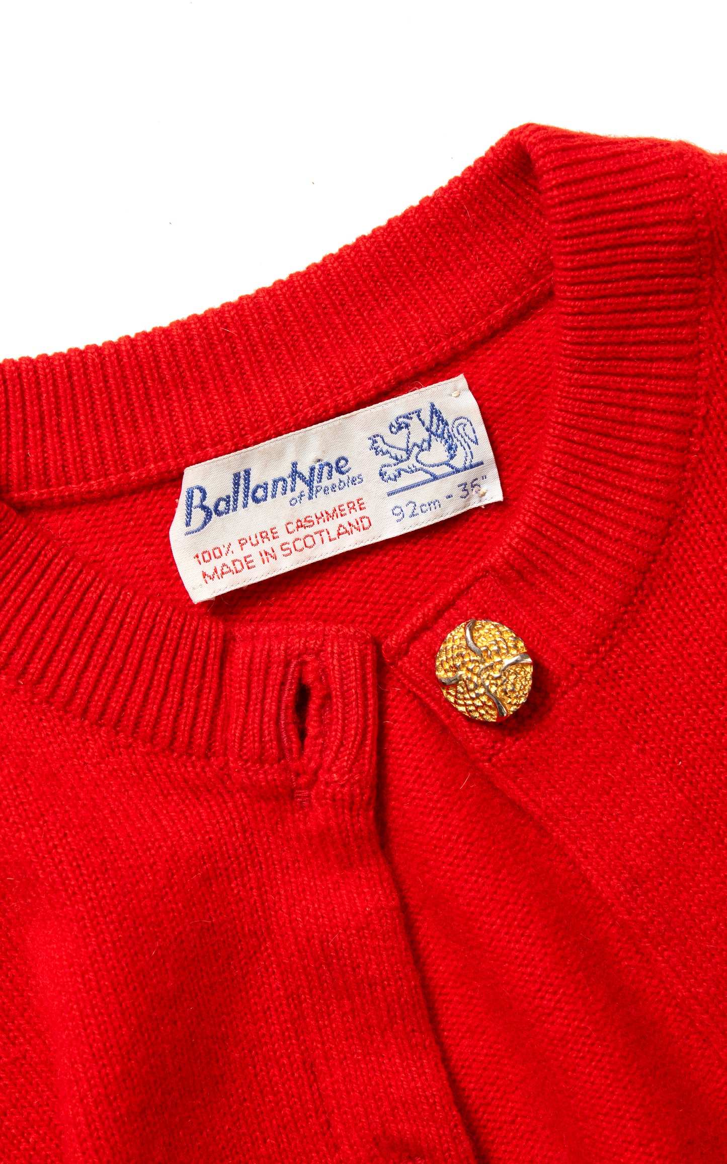 1970s Red Cashmere Knit Cardigan | small/medium