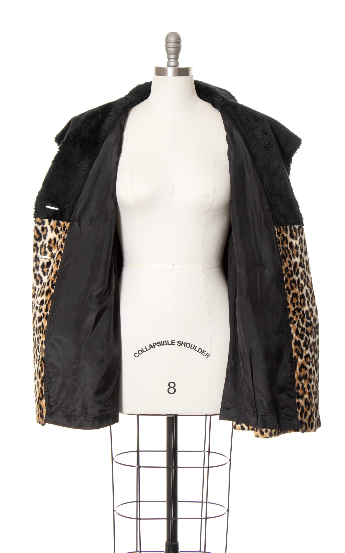 1960s 1970s Leopard Print Faux Fur Coat | large/x-large