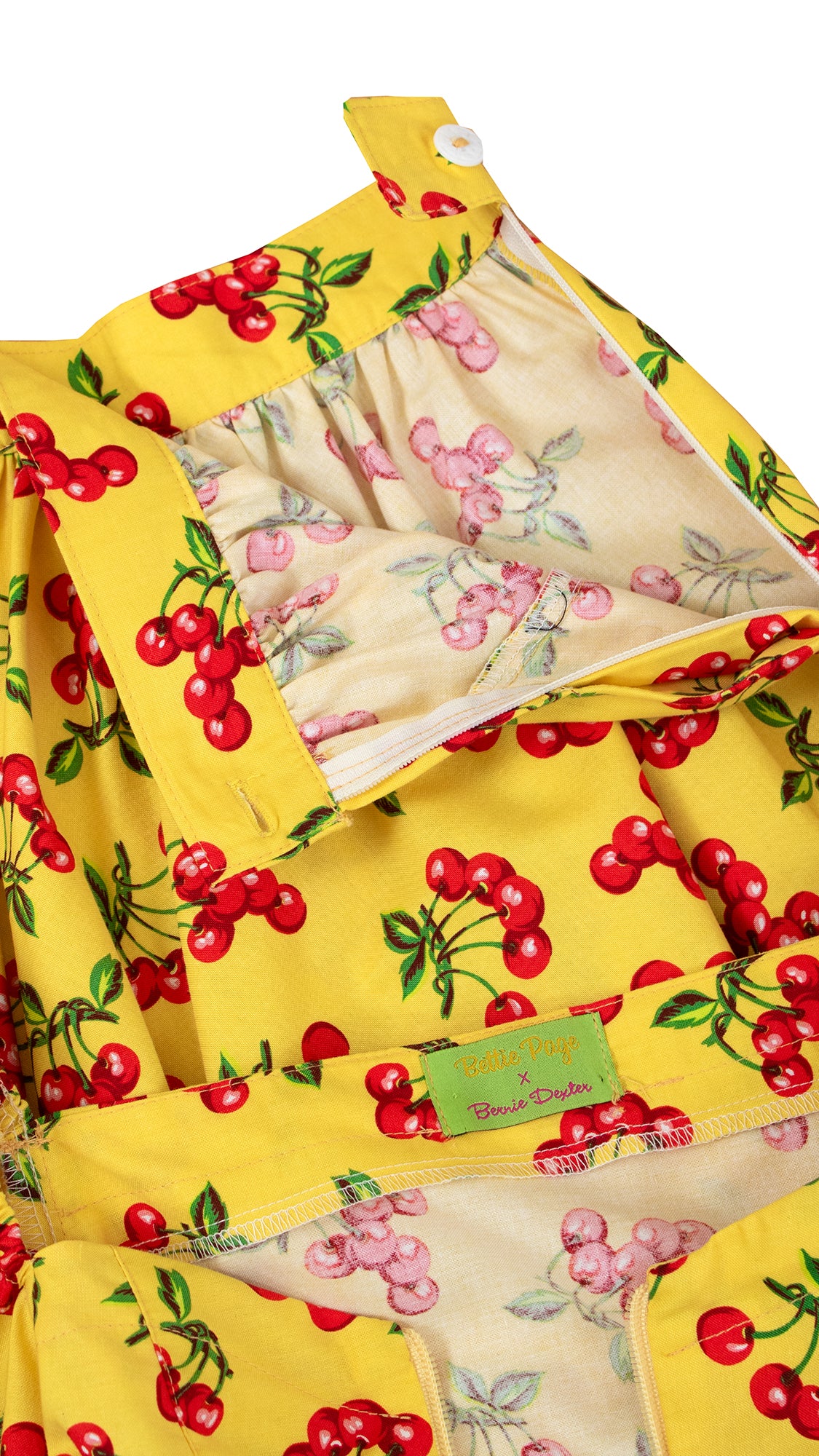 Modern BETTIE PAGE x BERNIE DEXTER Cherry Crop Top & Skirt Set | small