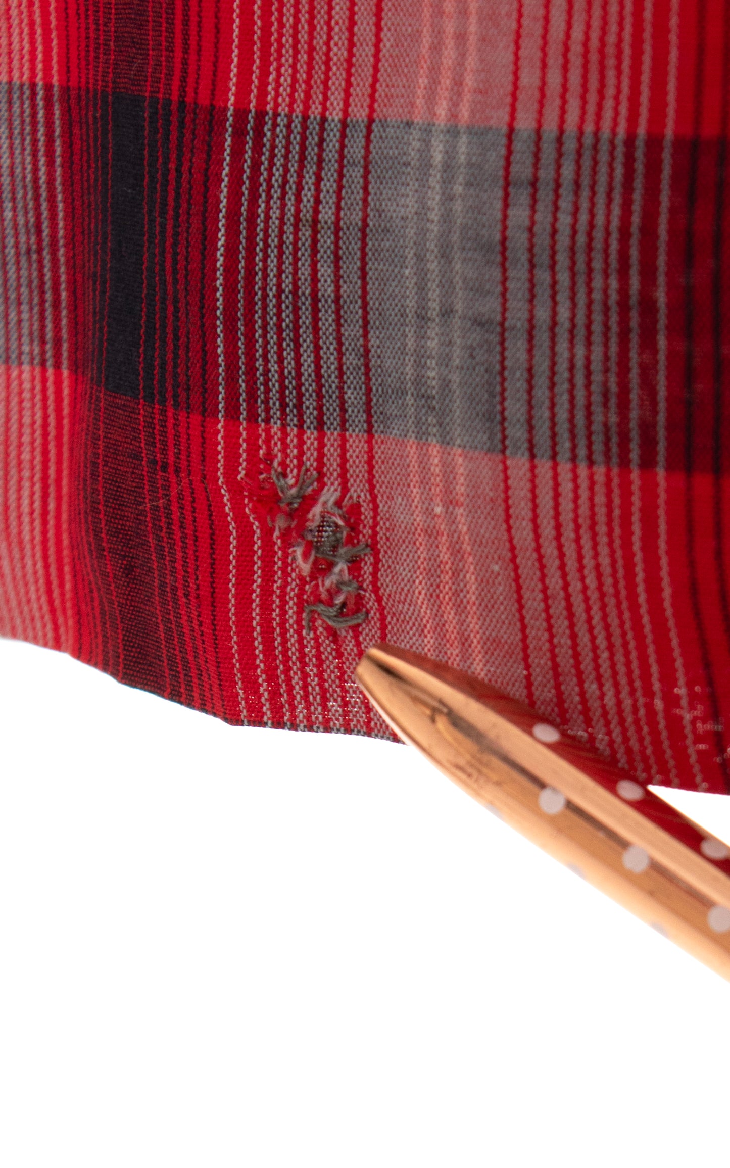 1950s Red Plaid Cotton Dress | medium