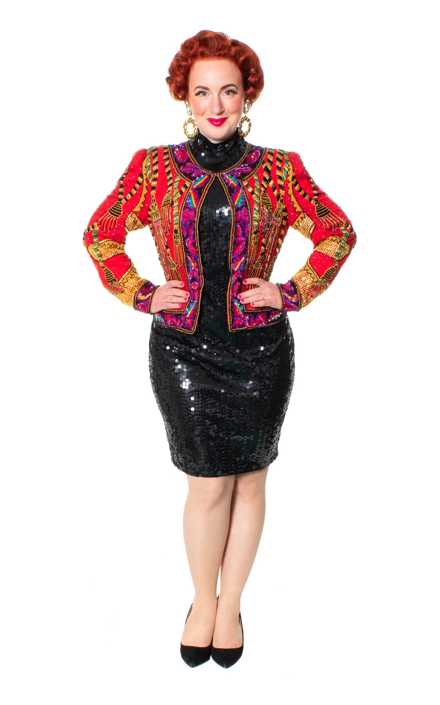 1980s Tassel Beaded Silk Jacket | small