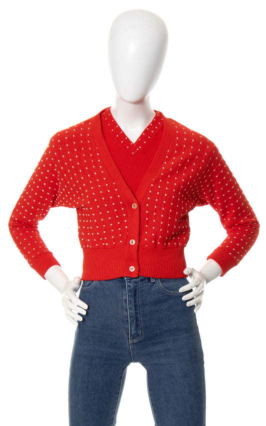 BLV x DEANNA || 1960s 1970s Knit Sweater Vest & Cardigan Set | x-small/small