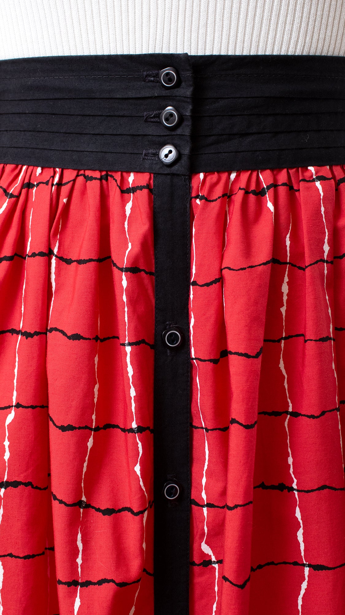 1980s JEANNE MARC Plaid Skirt | small